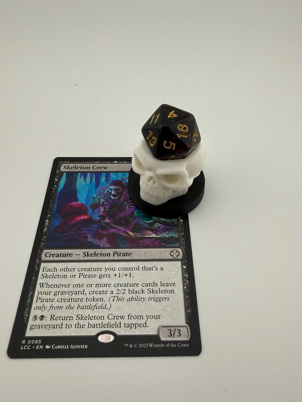 3D Printed Skull Dice Holder | Skull Token | MTG Commander EDH Accessory