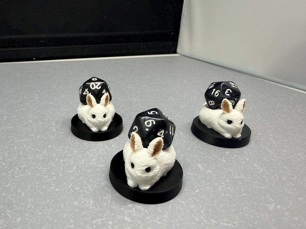 3D Printed Rabbit Dice Holder | Spindown Holder | MTG Commander EDH Accessory