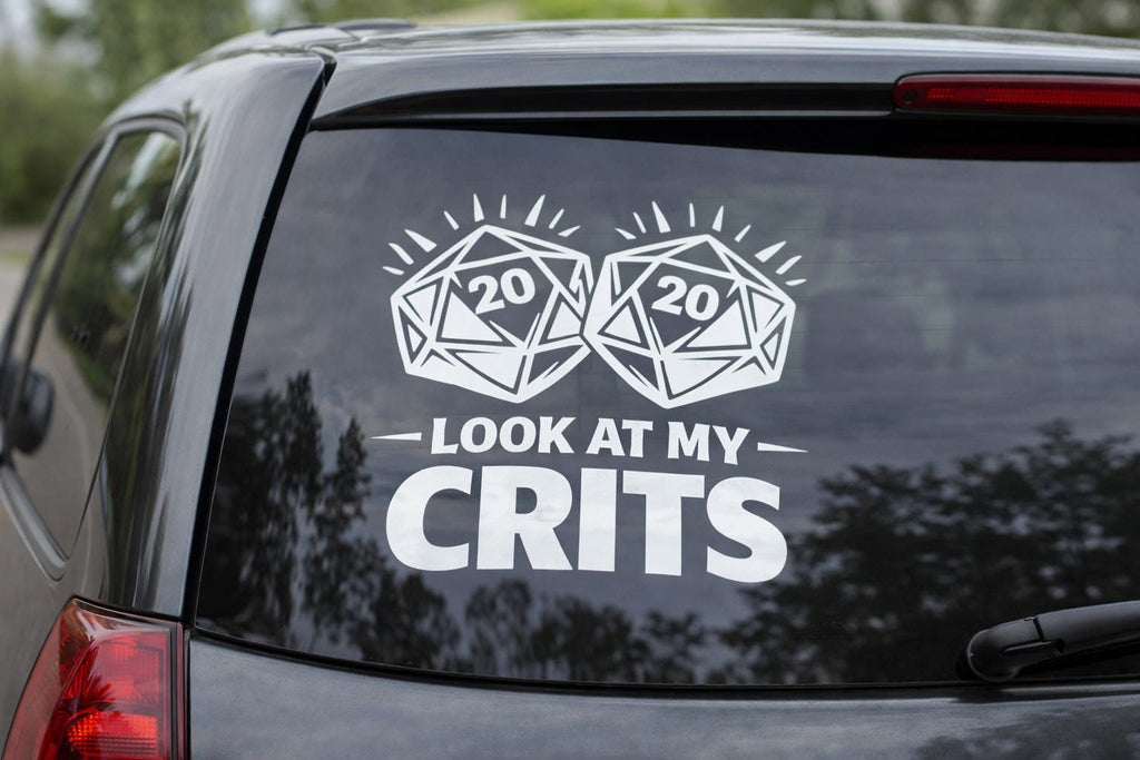 Look at my Crits D20 Decal | Tabletop RPG Vinyl Sticker