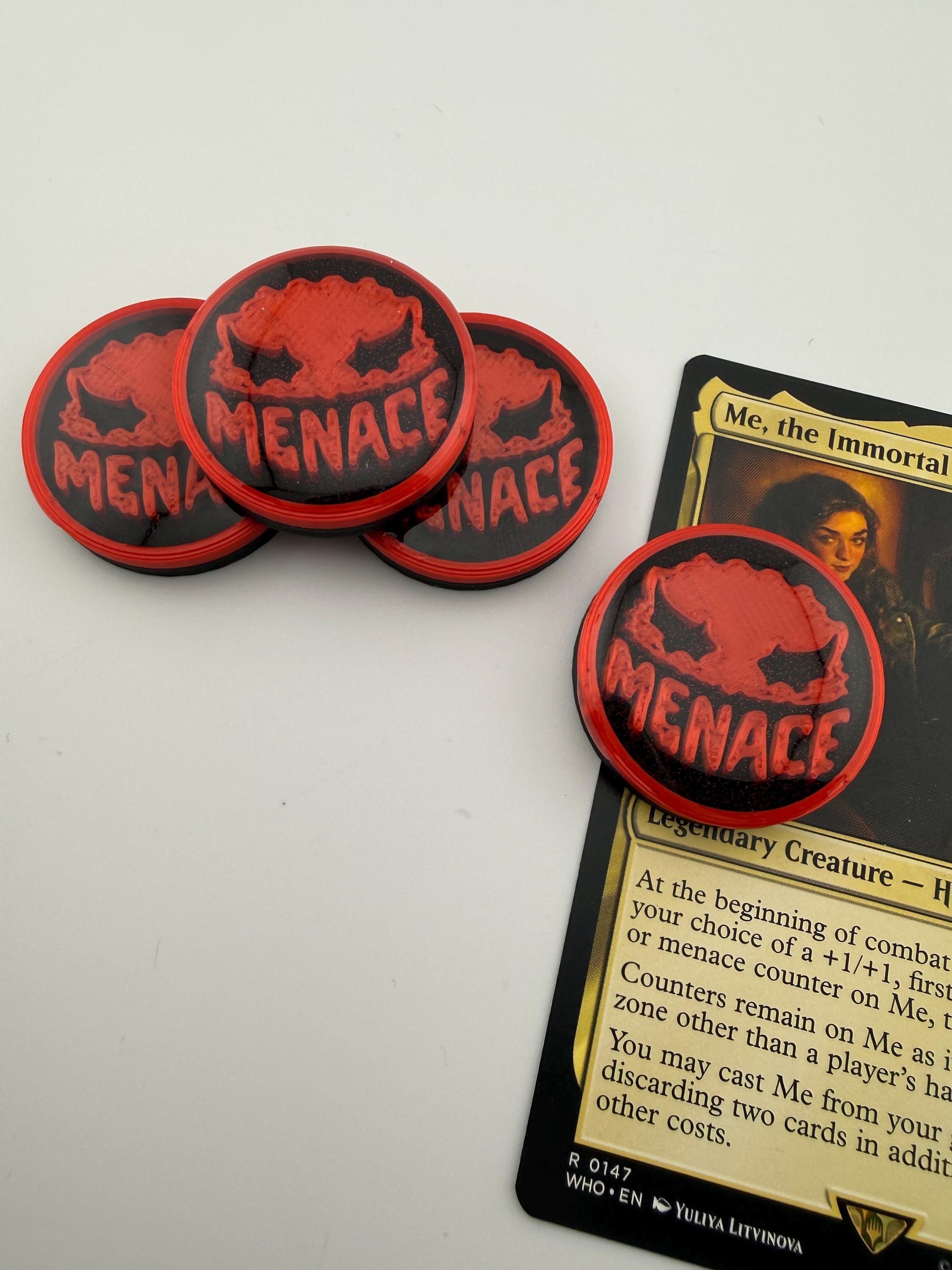MTG Menace Tokens (Set of 6) | 3D Printed Commander Counters