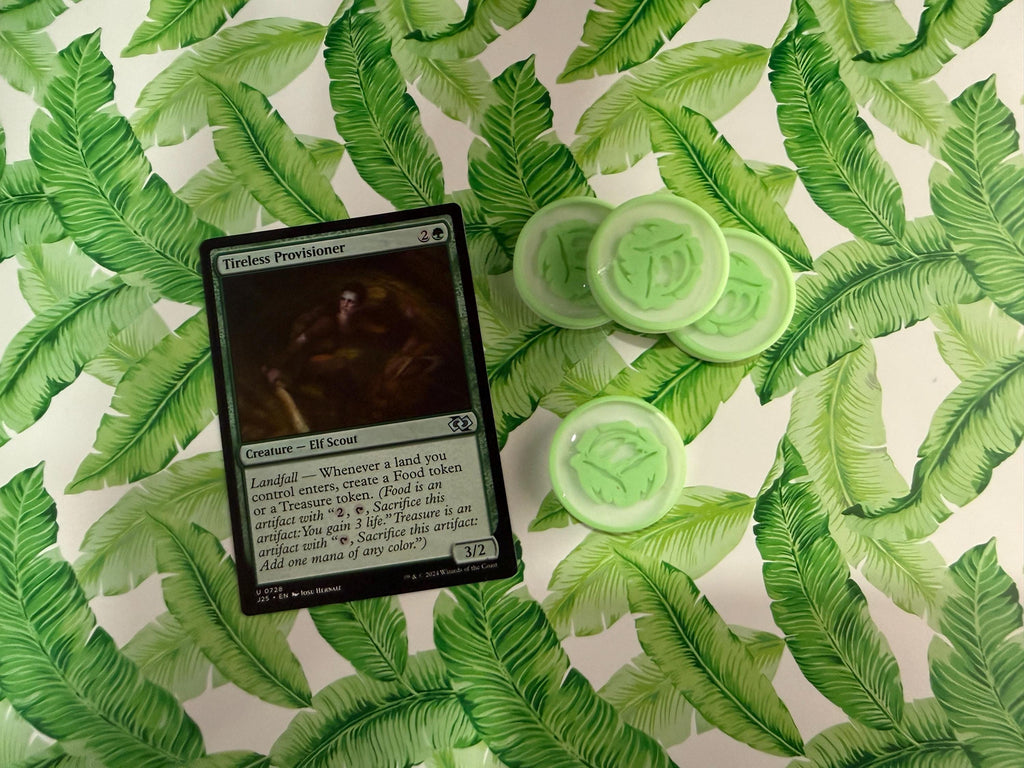 Glow in the Dark Cabbage Food Tokens | MTG Commander EDH Accessory (Set of 6)