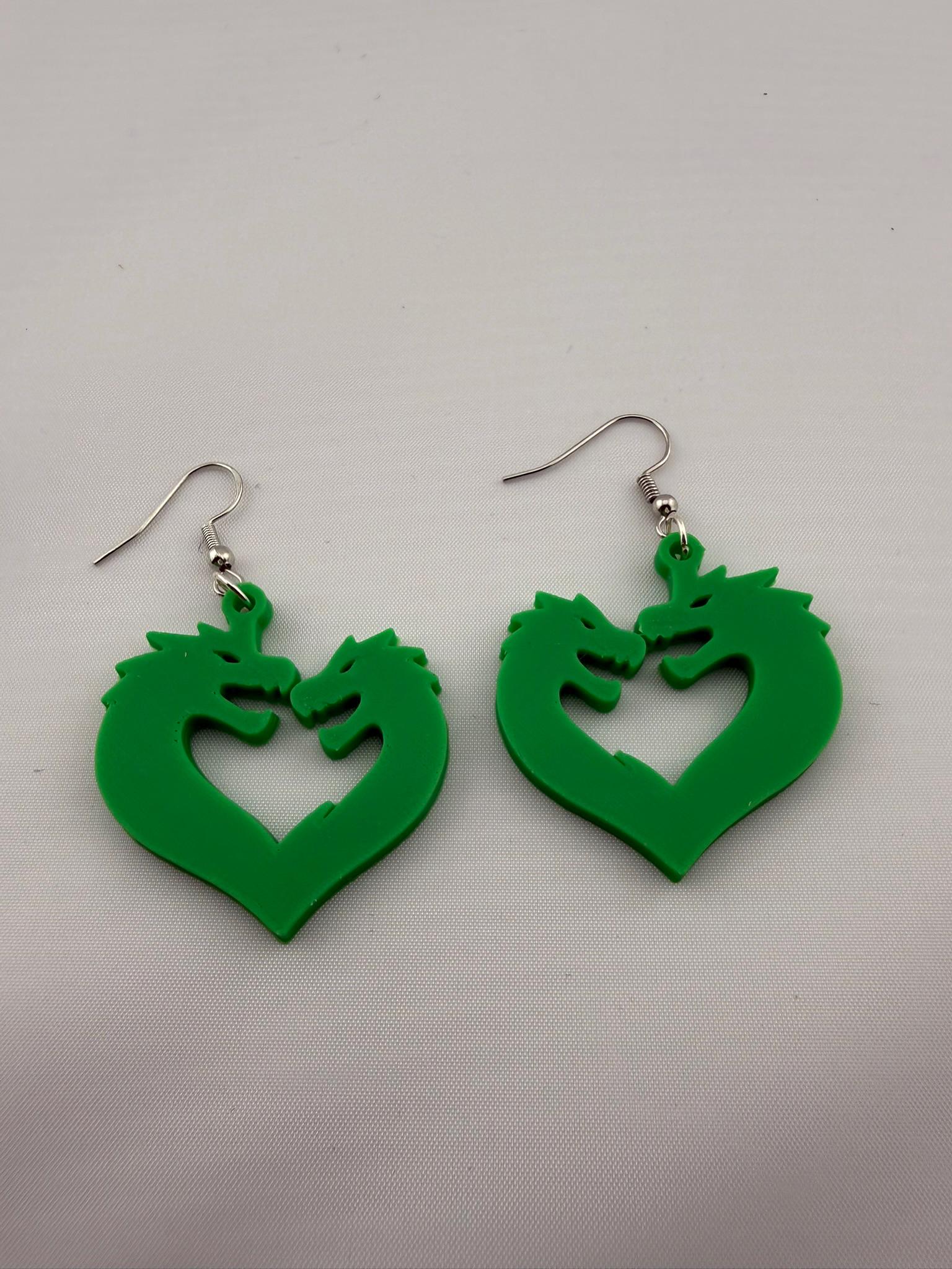 Dragonheart Counter Earrings – Valentine’s Edition | Gamer Jewelry | Tabletop Inspired