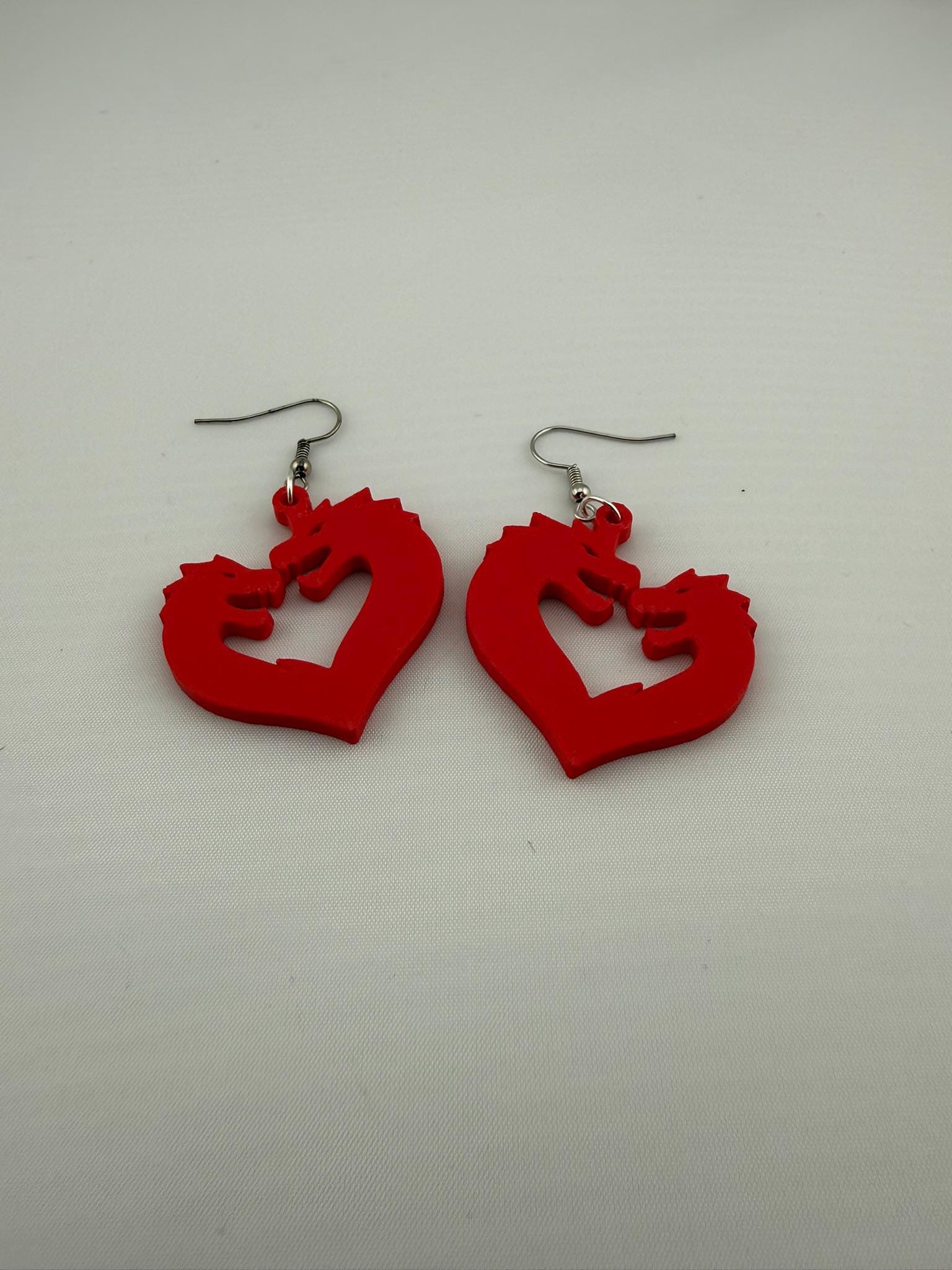 Dragonheart Counter Earrings – Valentine’s Edition | Gamer Jewelry | Tabletop Inspired