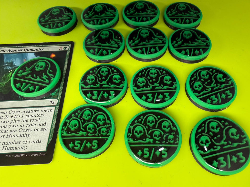 MTG Ooze Counters | +1/+1 Tokens, Slime Against Humanity | Set of 14