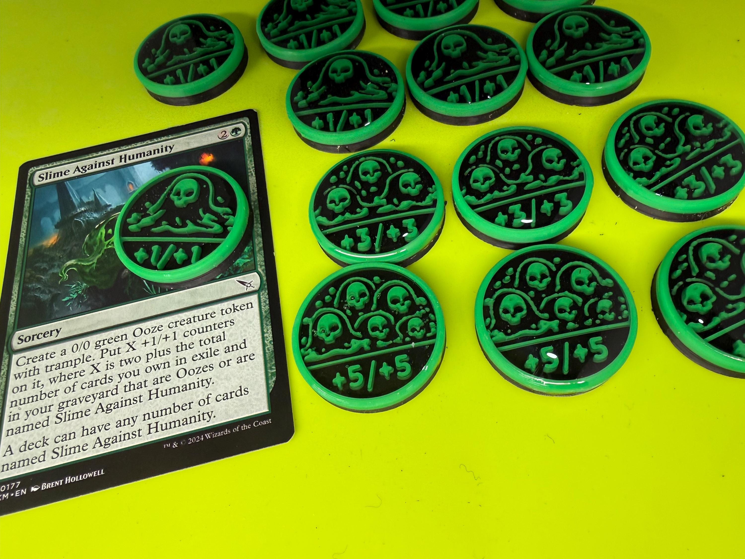 MTG Ooze Counters | +1/+1 Tokens, Slime Against Humanity | Set of 14