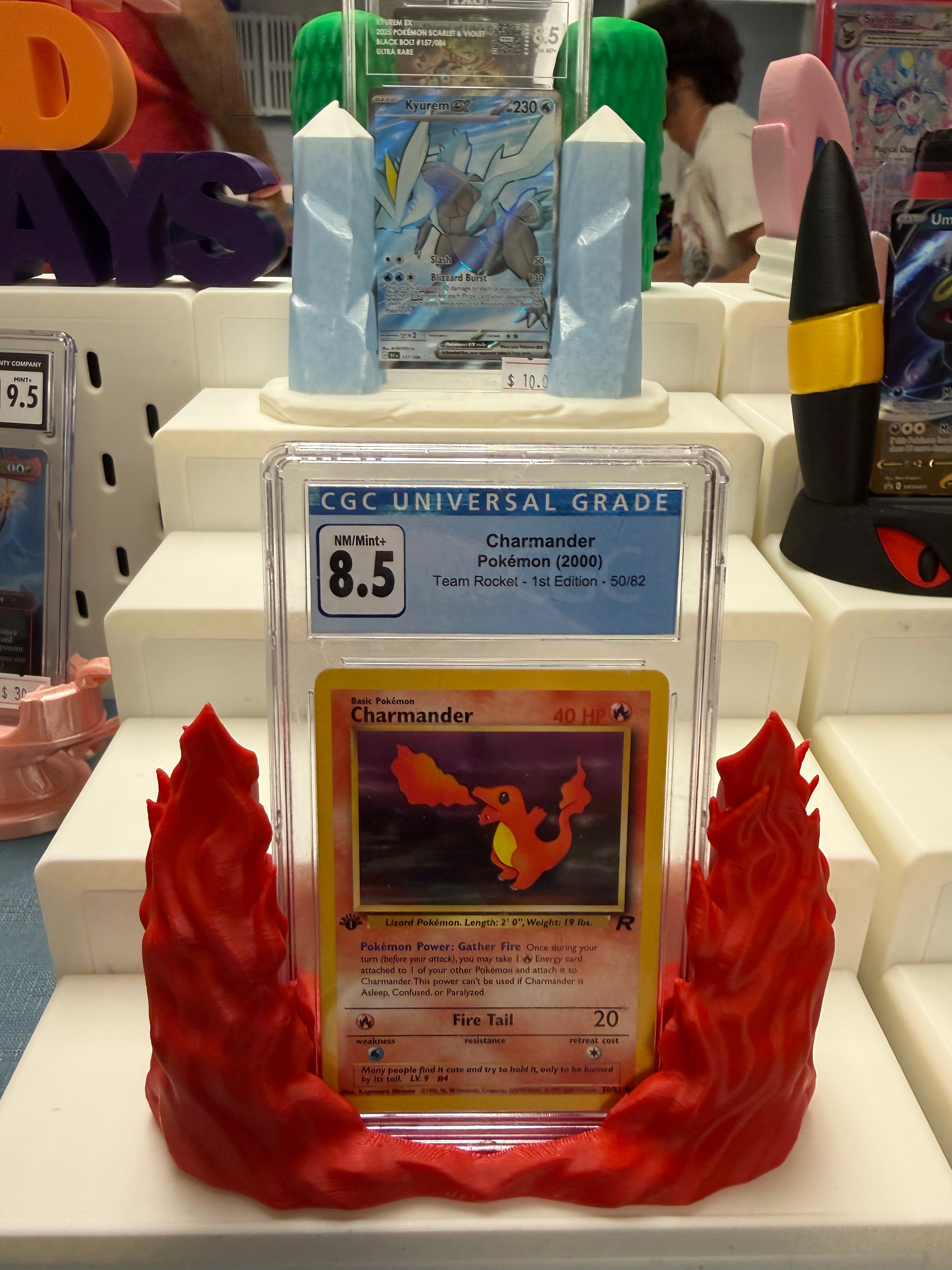 FireType / FlameThemed TCG Card Stand for Slabs & Toploaders