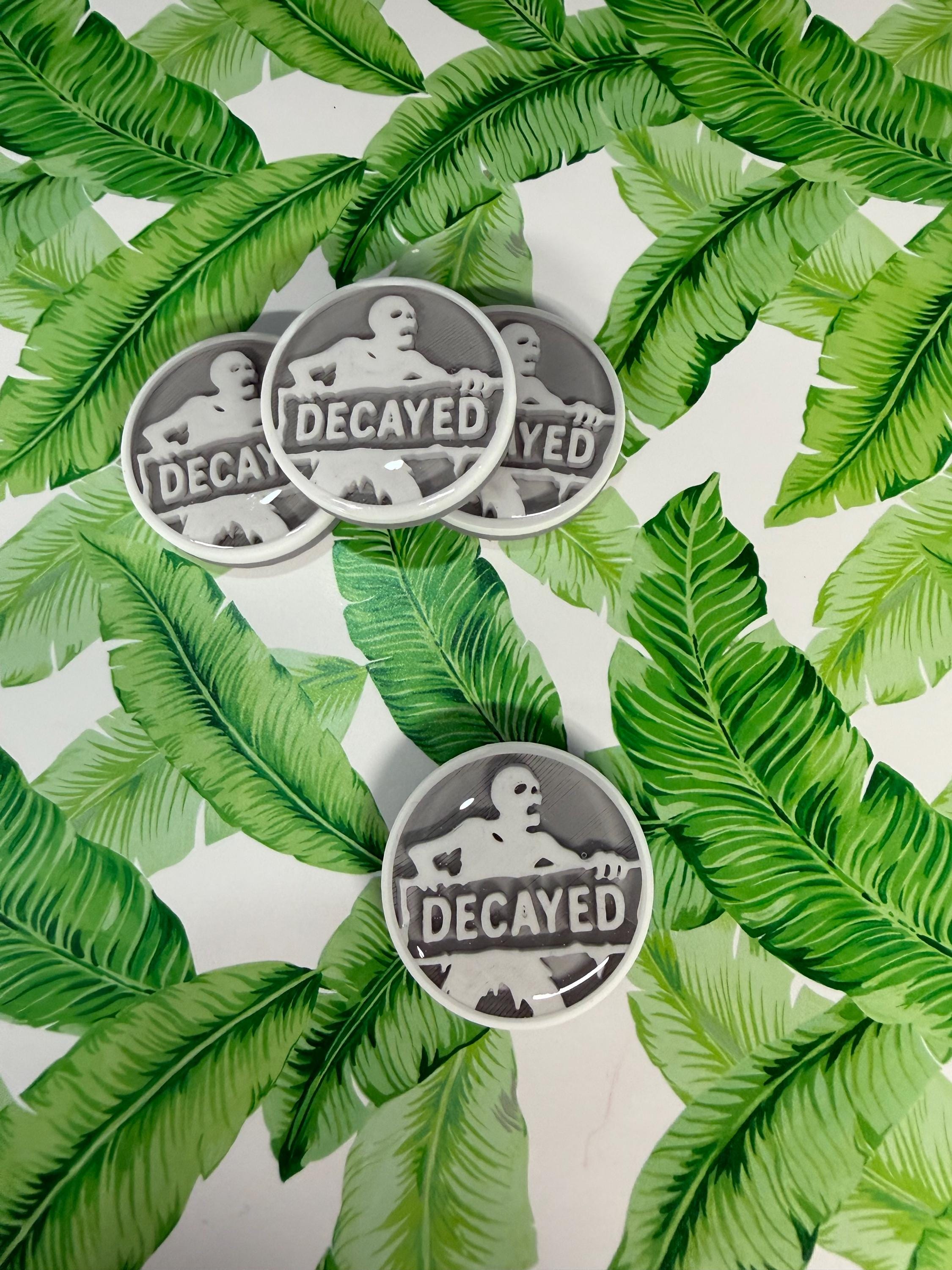 Magic the Gathering Decayed Token | MTG Zombie Ability Counter | Decayed Marker | Commander EDH Tabletop Accessory