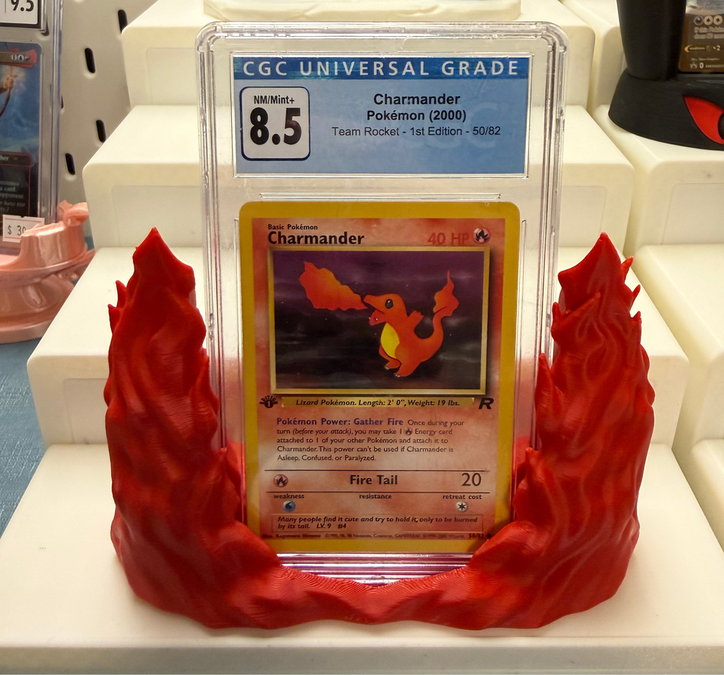 FireType / FlameThemed TCG Card Stand for Slabs & Toploaders