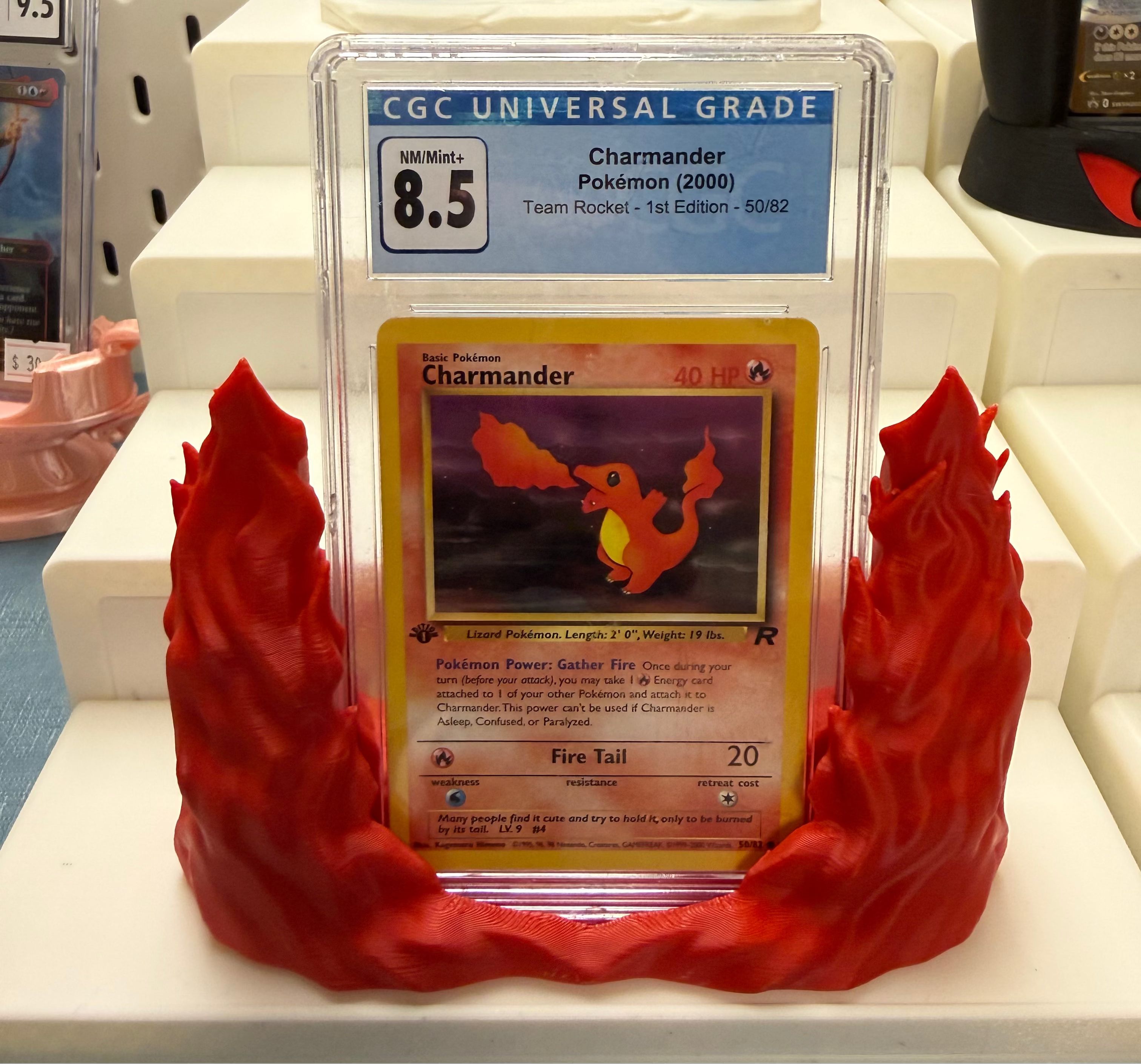 FireType / FlameThemed TCG Card Stand for Slabs & Toploaders