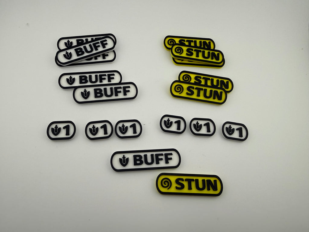 Riftbound Counter Set – 18 Piece Buff, Stun, and +1 Token Bundle