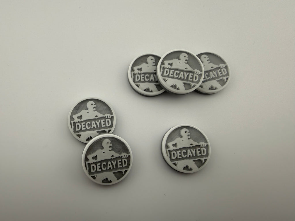 Magic the Gathering Decayed Token | MTG Zombie Ability Counter | Decayed Marker | Commander EDH Tabletop Accessory