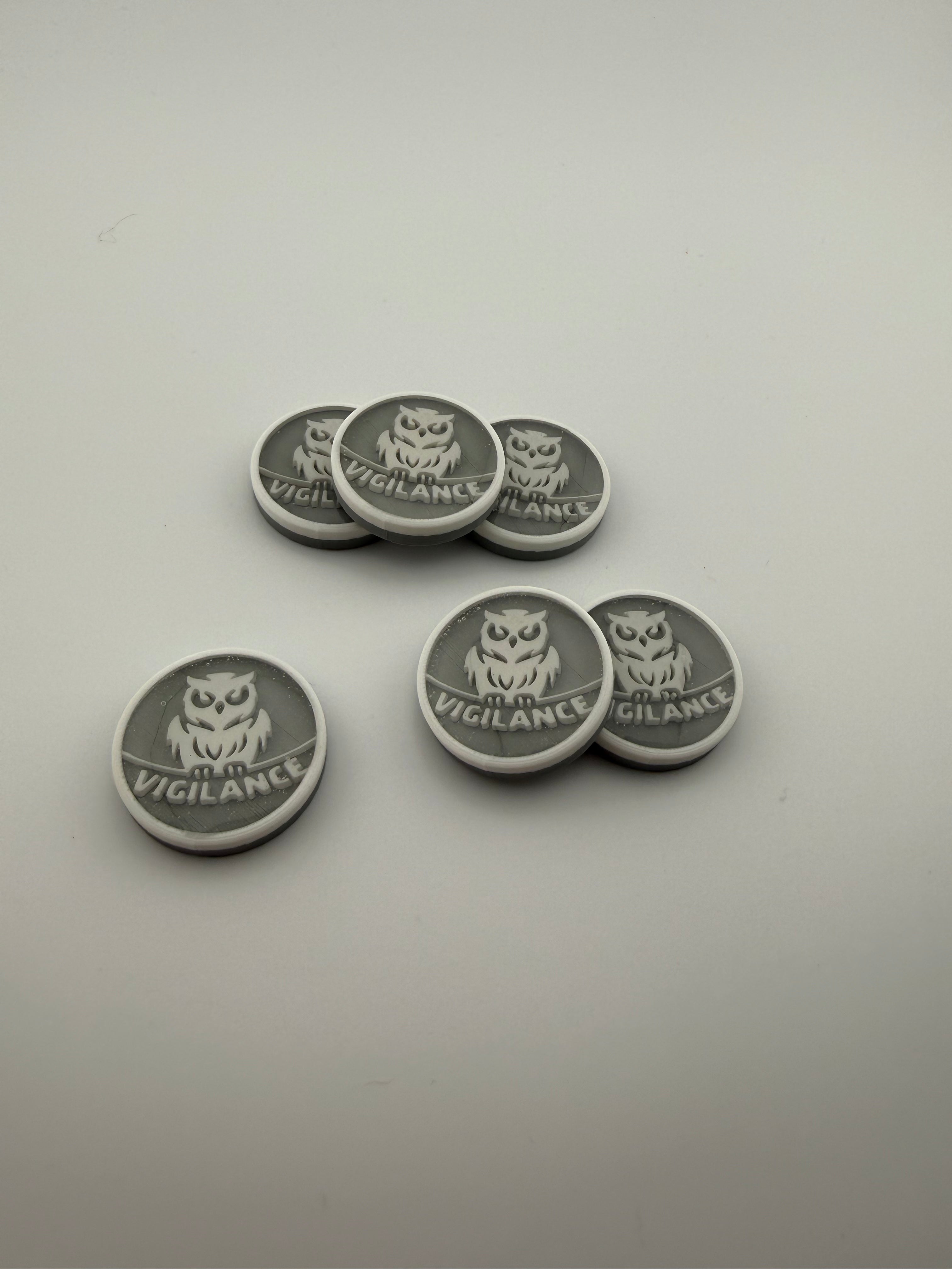 3D Printed Vigilance Owl Token – MTG Commander Accessory (Set of 6)