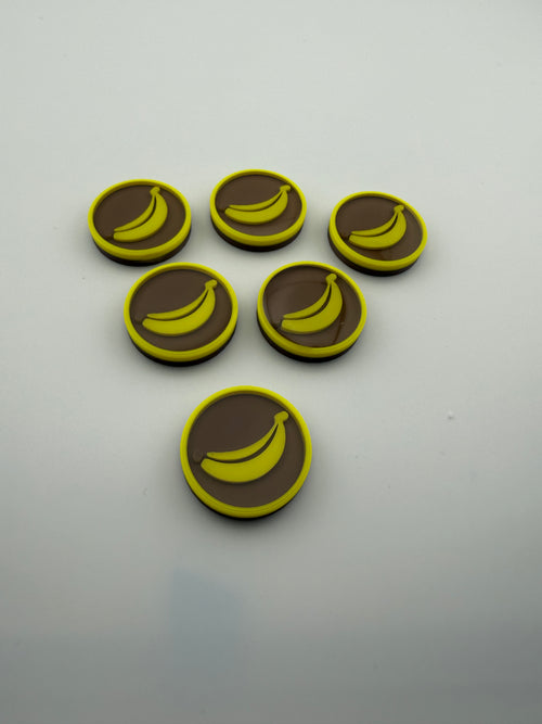 3D Printed Banana Artifact Tokens for MTG Commander – Kibo Monkey Deck Accessory