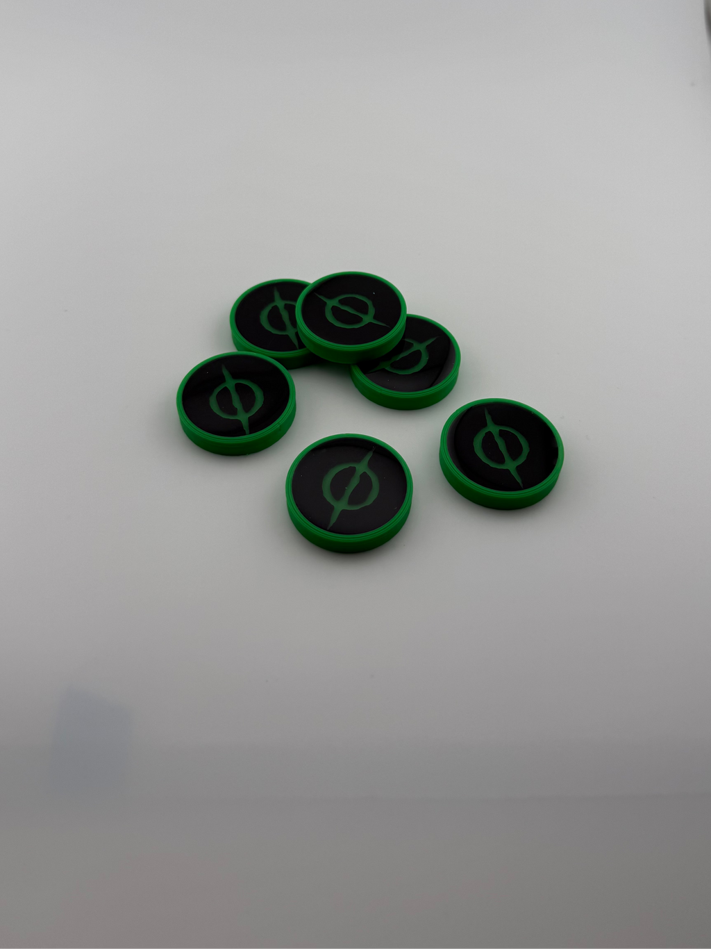 MTG Poison Counters (Set of 10) – Infect & Toxic Token Counters – Magic the Gathering Accessories – Green Poison Token Markers – Commander EDH Game Counters