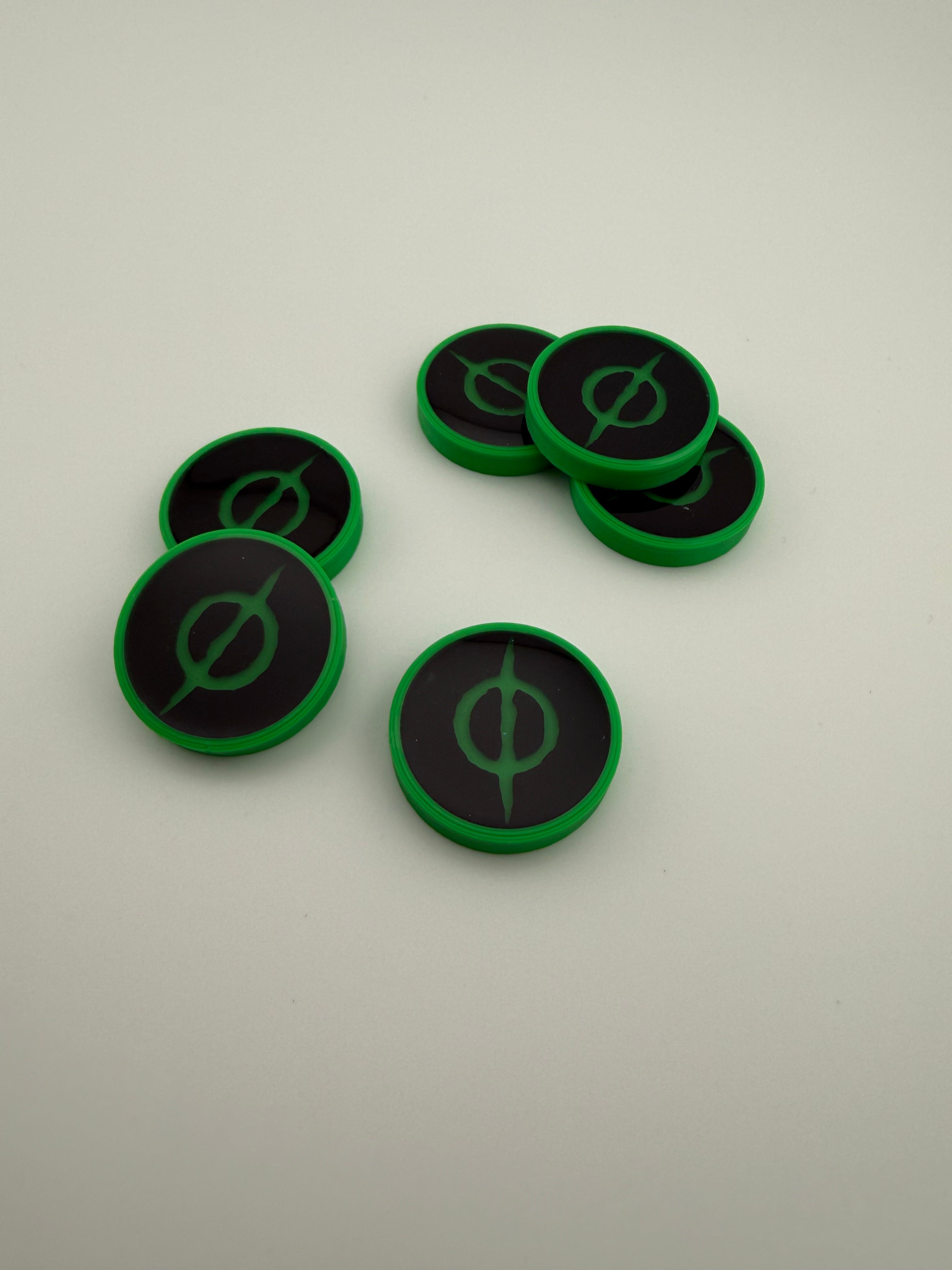 MTG Poison Counters (Set of 10) – Infect & Toxic Token Counters – Magic the Gathering Accessories – Green Poison Token Markers – Commander EDH Game Counters