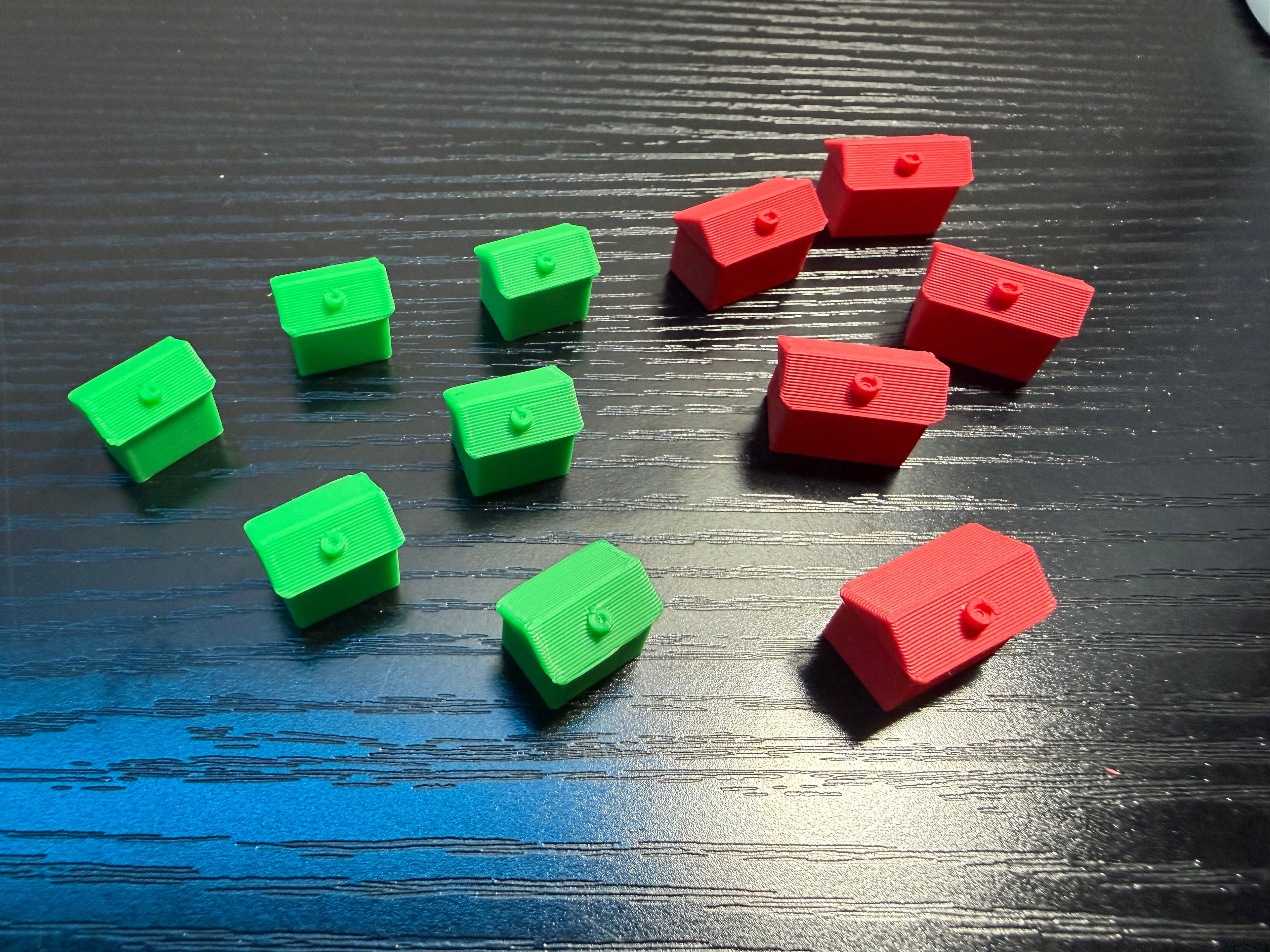 Monopoly Houses & Hotels Set | Replacement Game Pieces | Full Set or Individual Packs | Board Game Upgrade Accessories