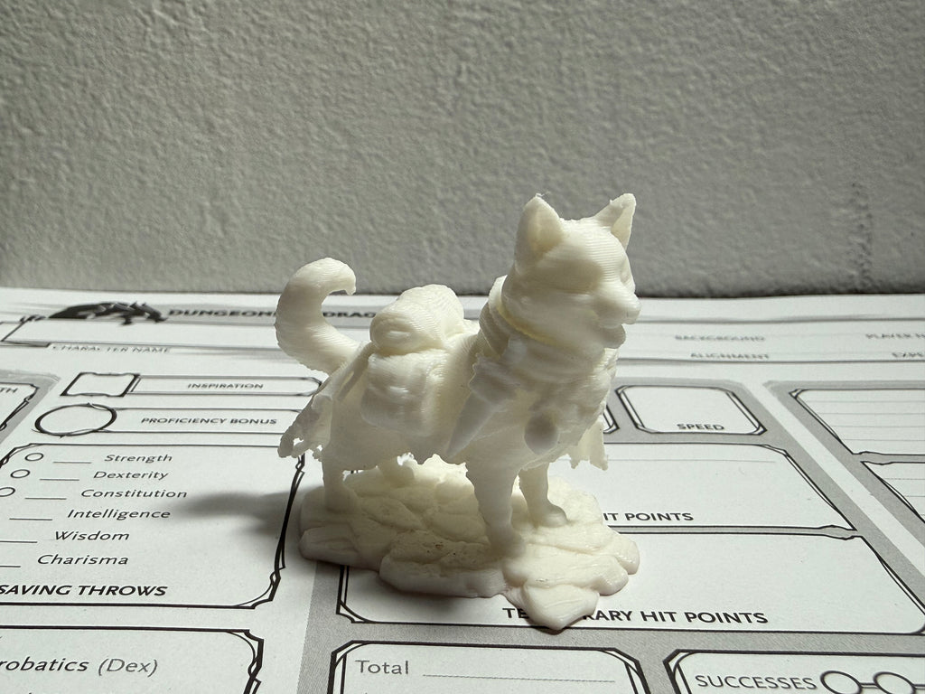 Good Boy Adventurer Dog Miniature | DnD Animal Companion | Cute RPG Tabletop Figure