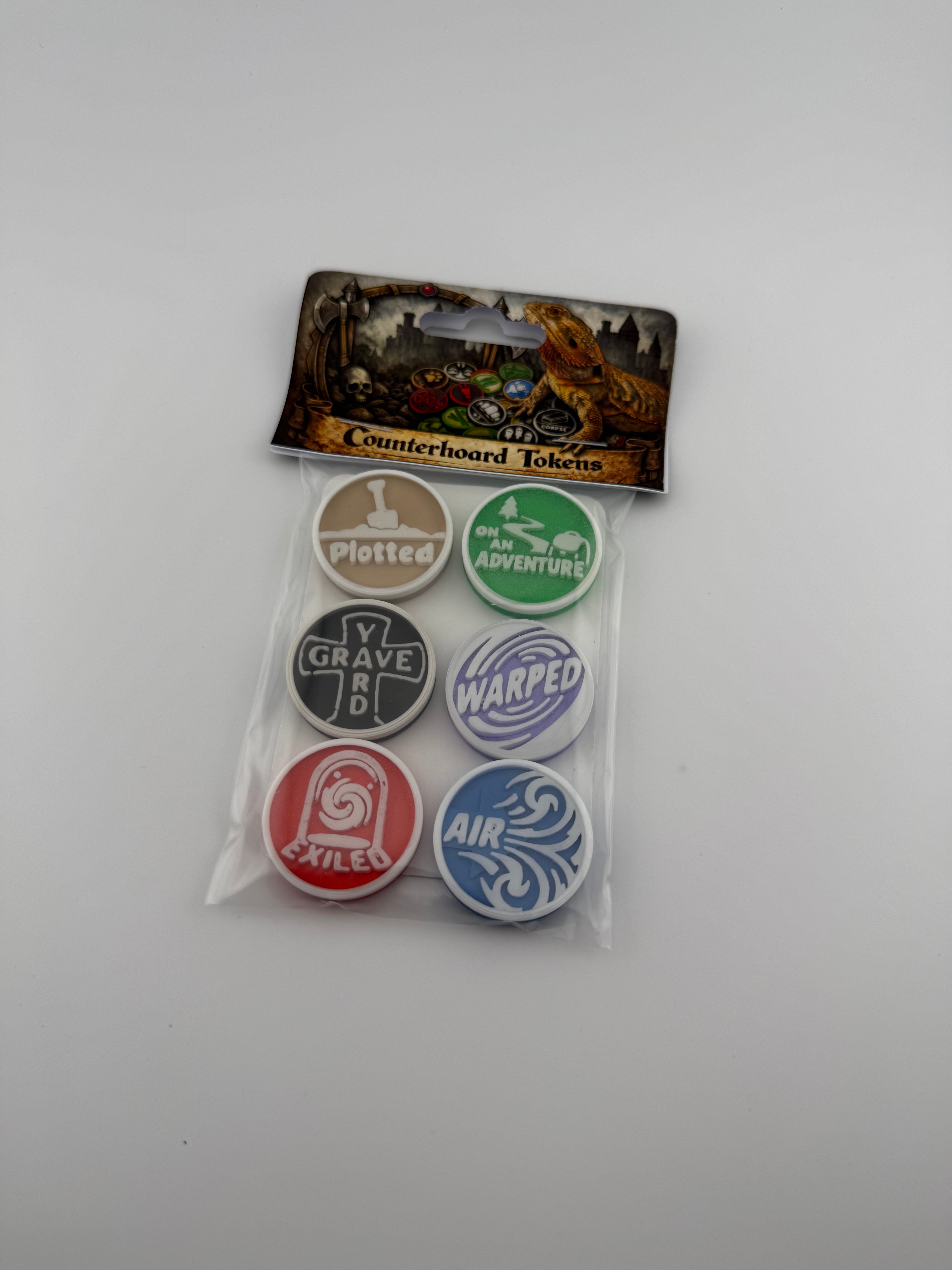 Magic the Gathering Board State Tokens – Plotted, Adventure, Warped, Airbent, Graveyard, Exiled Counters