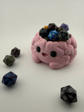 No Thoughts Only Dice Bowl | Cute Brain Dice Holder | DND Dice Storage | Tabletop RPG Accessory | Dice Tray | Gift for Gamers