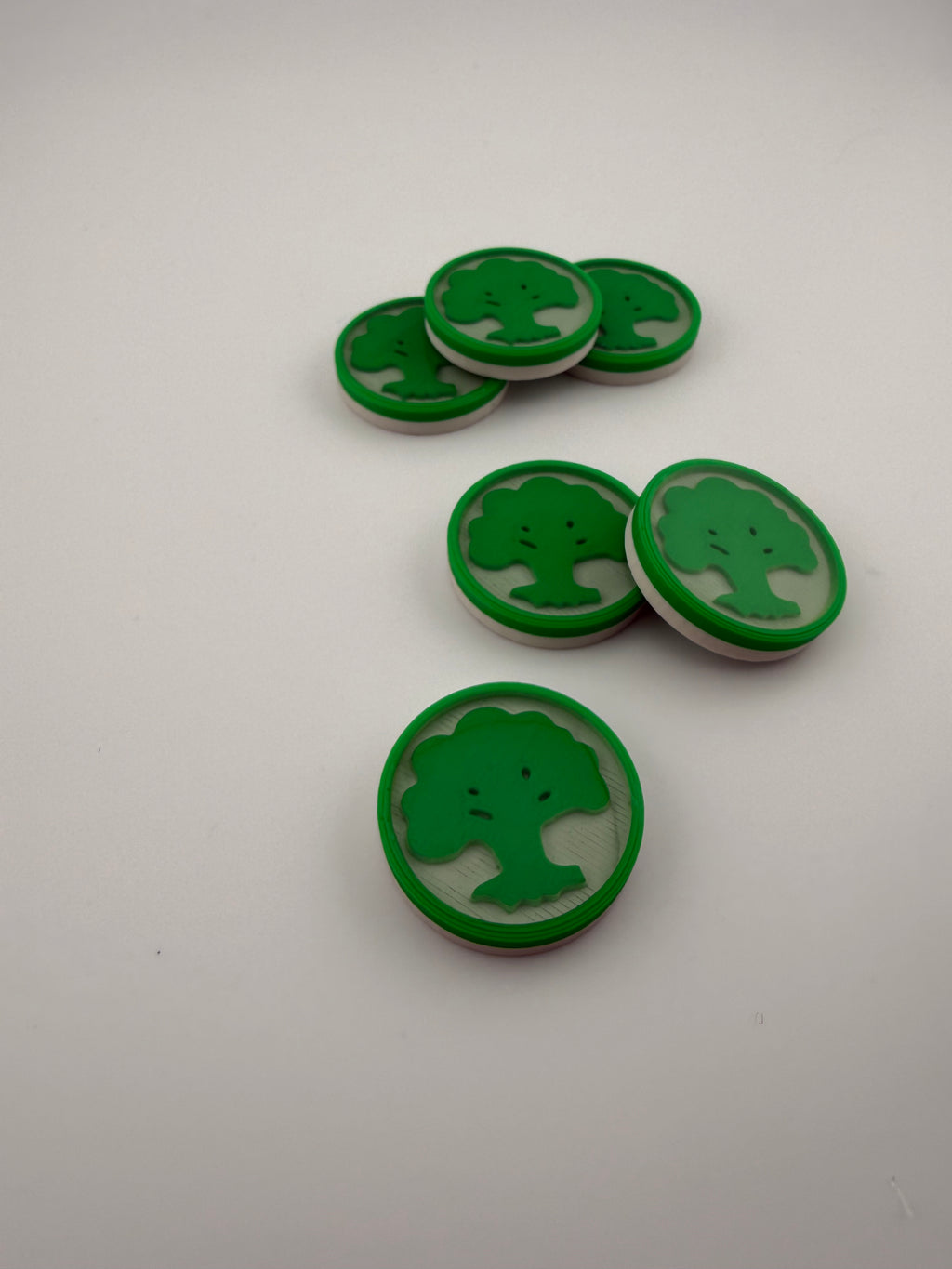 Mana Counters – MTG Token Set – Plains, Island, Swamp, Mountain, Forest, Wastes – 3D Printed Magic Accessories – Choose Your Color