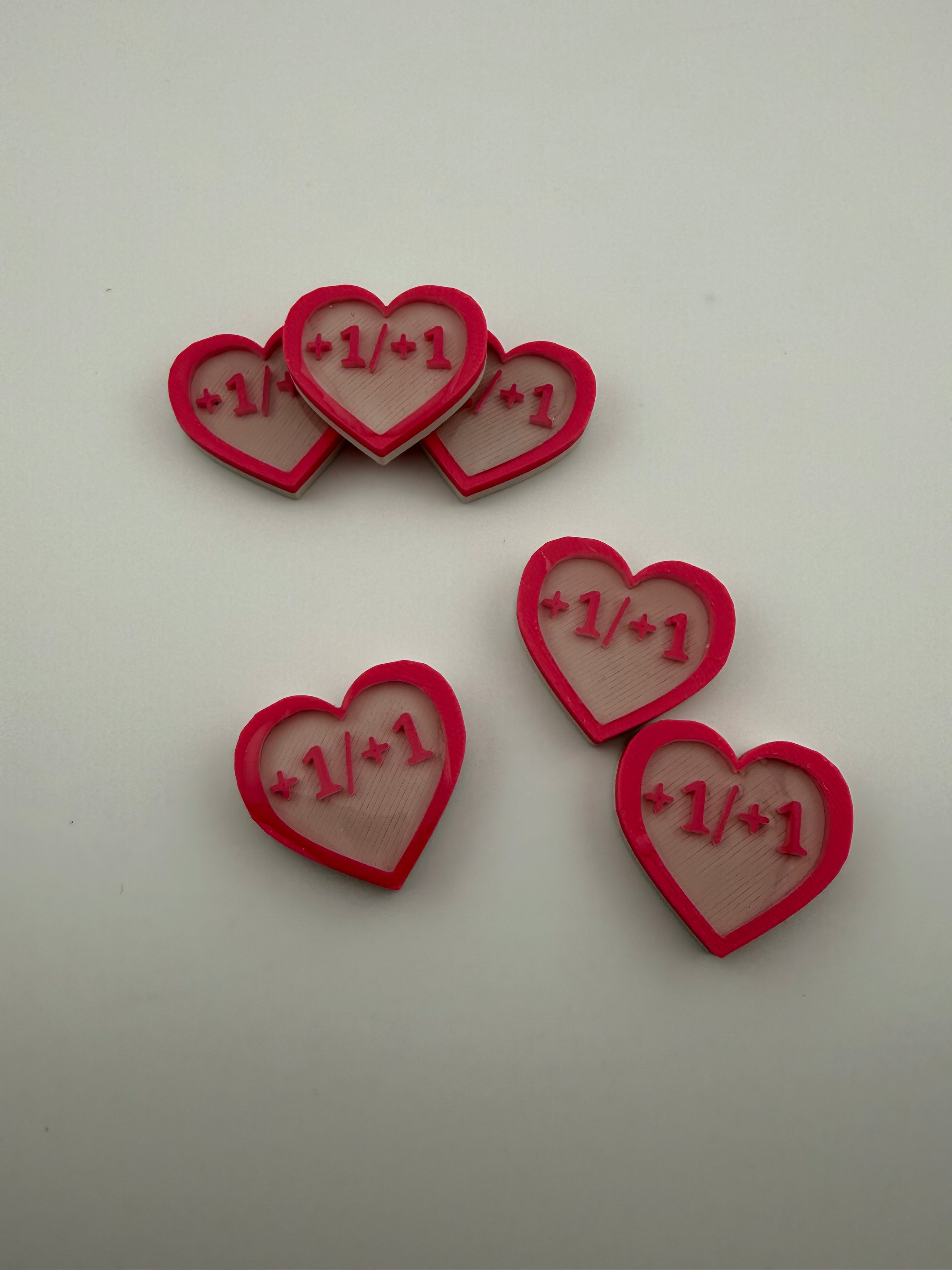 1/1 Heart Counters – MTG Token Set – Cute Life Counters – Magic the Gathering Accessories – Tabletop Gaming Tokens