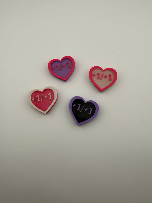 1/1 Heart Counters – MTG Token Set – Cute Life Counters – Magic the Gathering Accessories – Tabletop Gaming Tokens