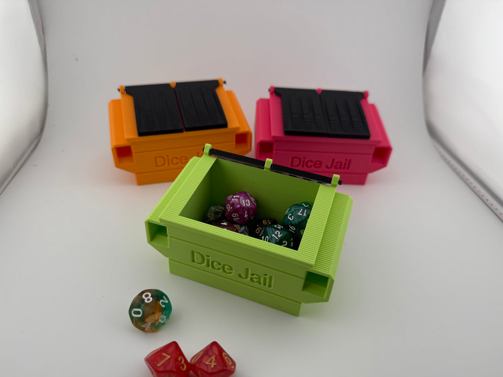 Dice Jail Dumpster – Funny Dice Holder for TTRPGs | DnD Dice Storage Box | Dungeon Master Gift | Tabletop Gaming Accessory | Dice Punishment Box