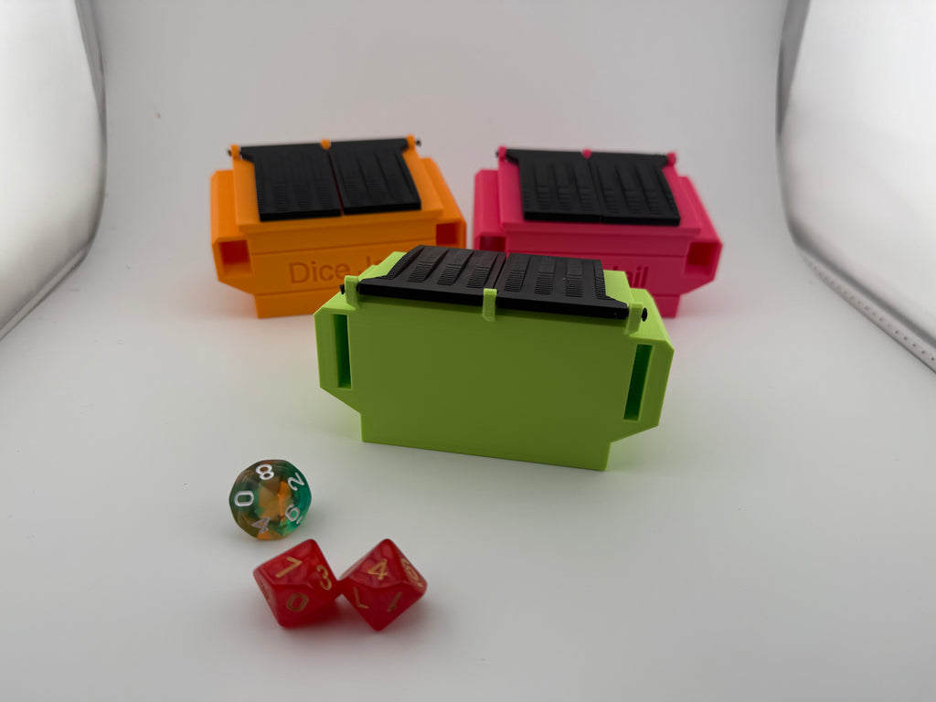 Dice Jail Dumpster – Funny Dice Holder for TTRPGs | DnD Dice Storage Box | Dungeon Master Gift | Tabletop Gaming Accessory | Dice Punishment Box