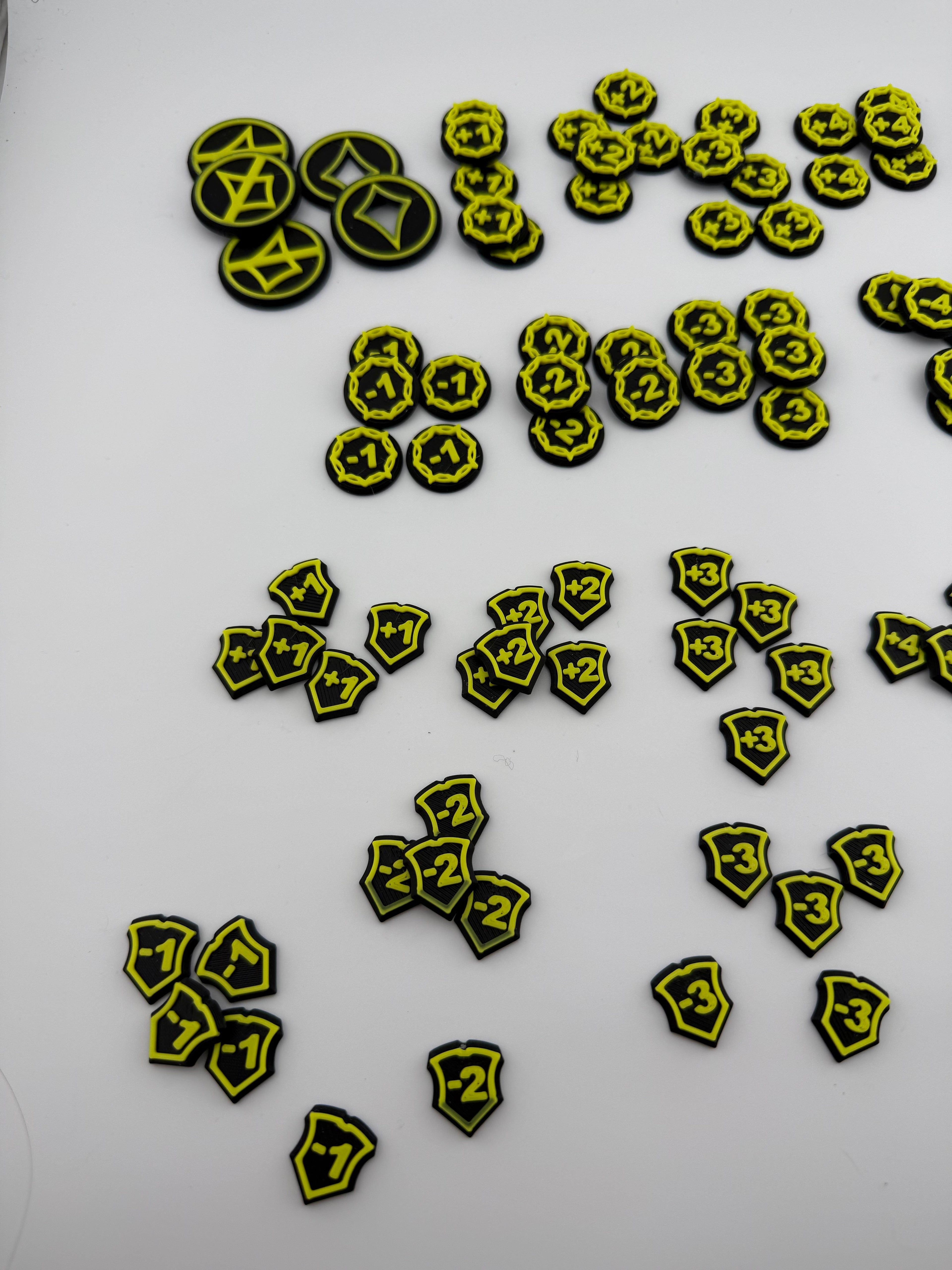 Disney Lorcana Tokens Set – +/− Counters, Damage Tokens, Status Markers