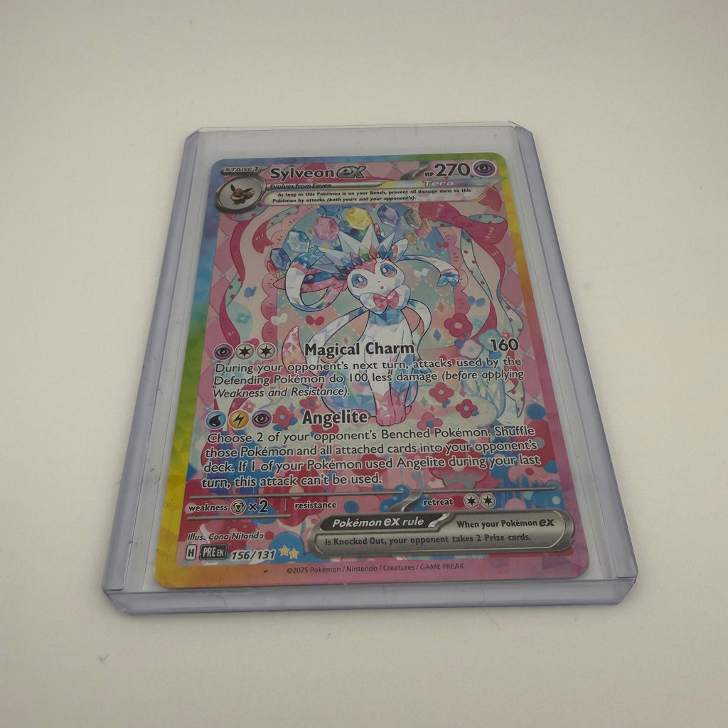 2025 Pokemon Pre En-prismatic Evolutions 156 Sylveon EX Special Illustration Rare