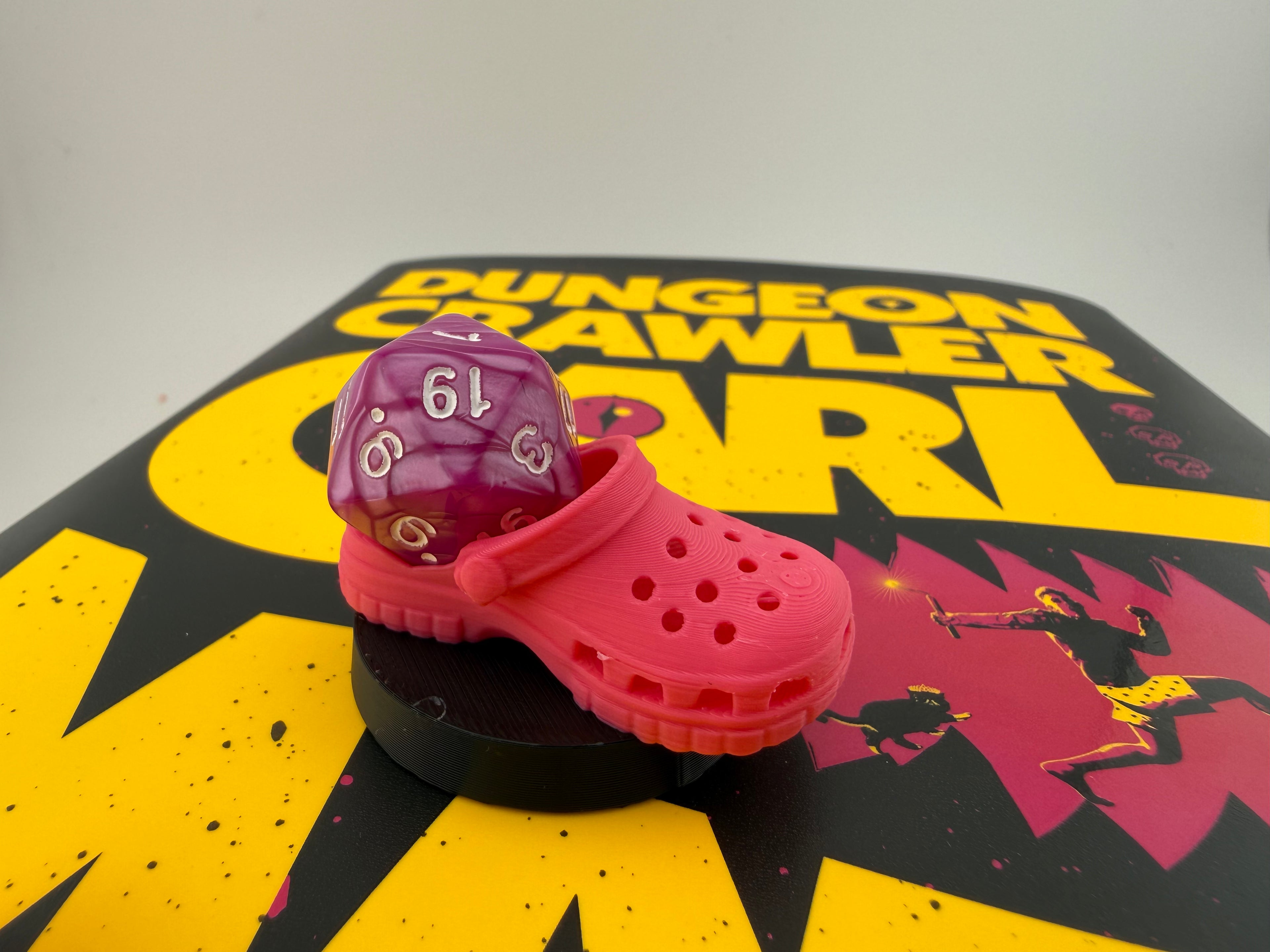 Carl's Critical Croc - Dice Shoe display for Tabletop Gamers