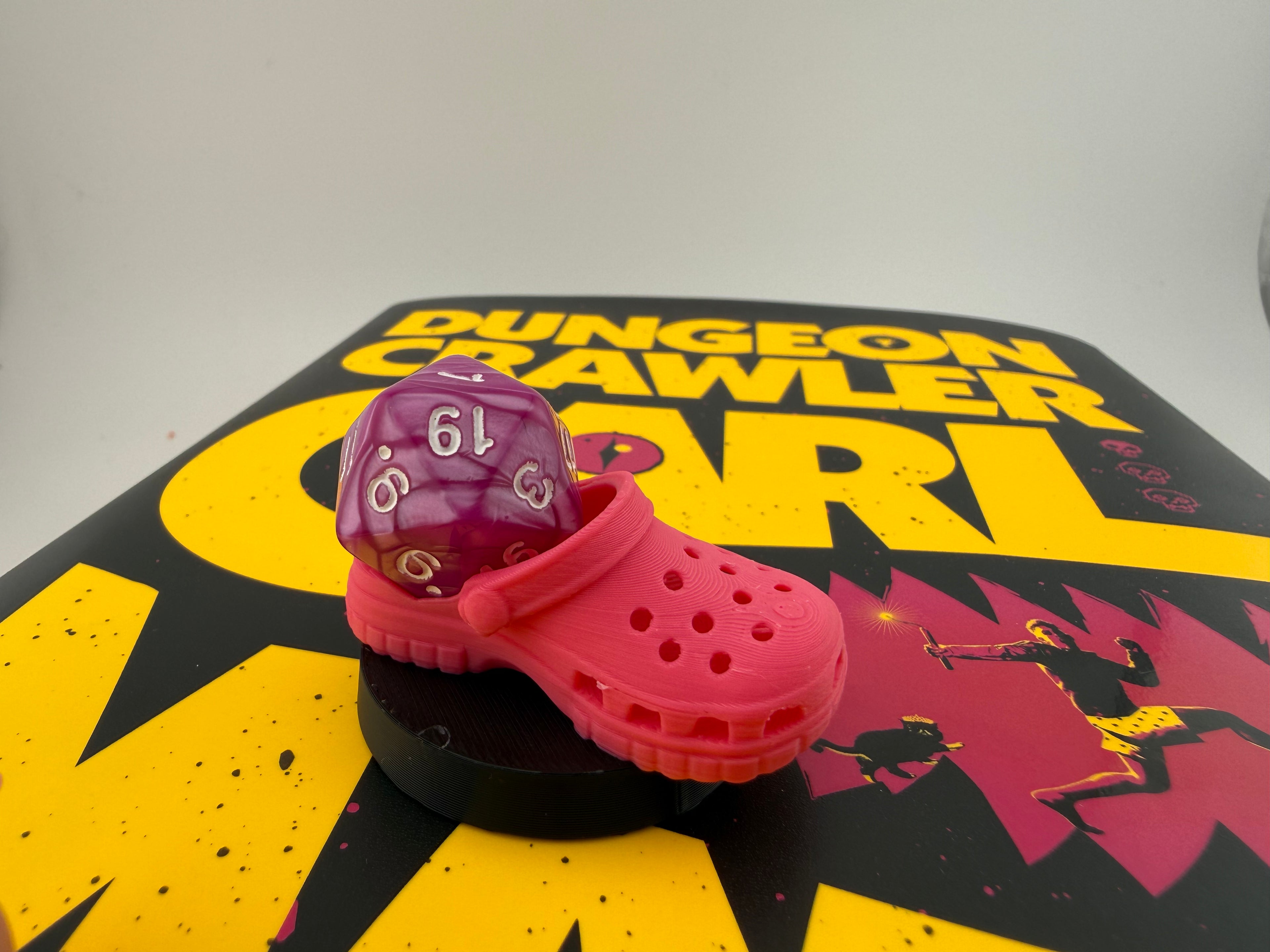 Carl's Critical Croc - Dice Shoe display for Tabletop Gamers