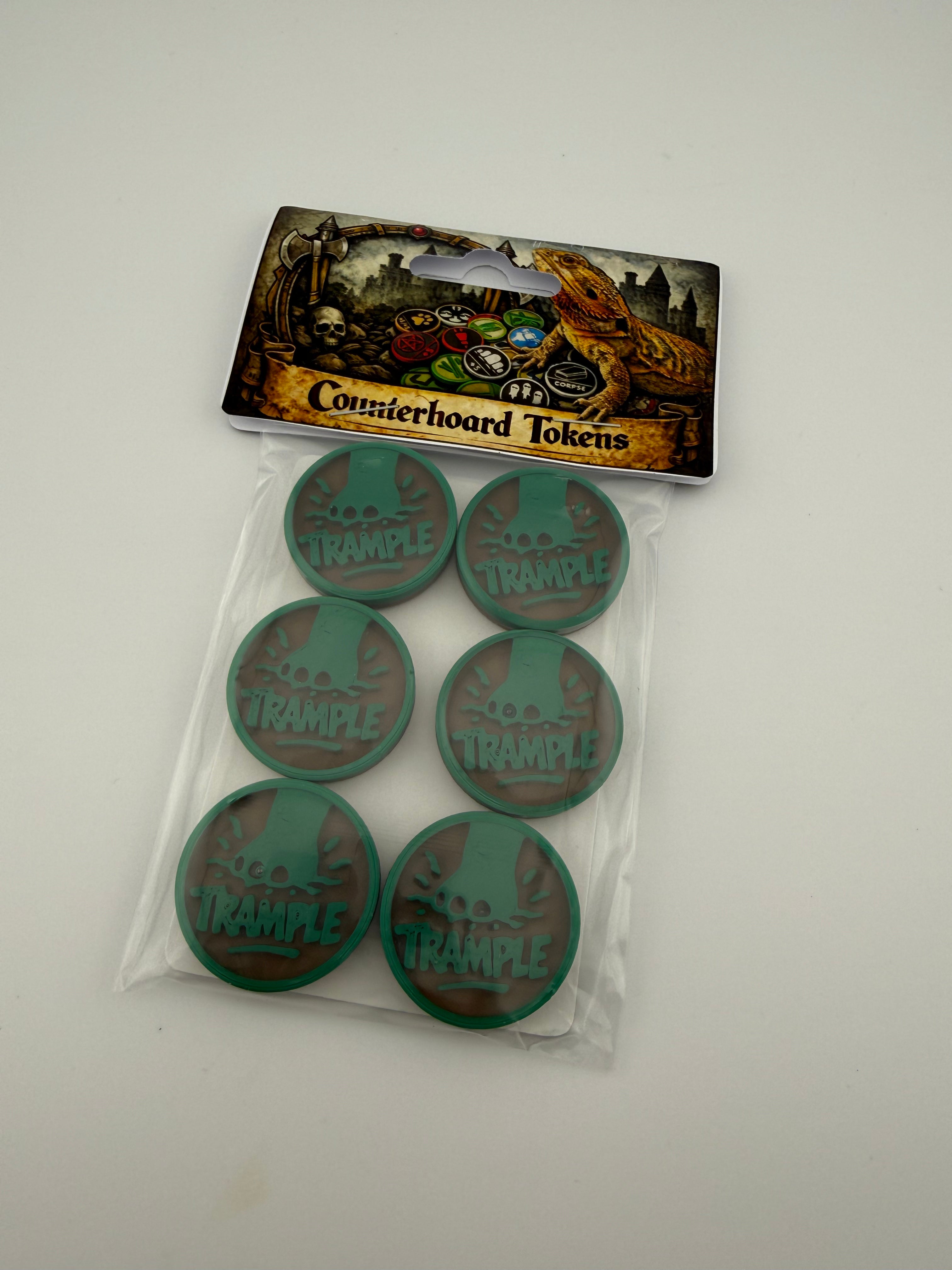 Set of 6 Trample Counters - MTG Tokens - Exclusive Color Combo