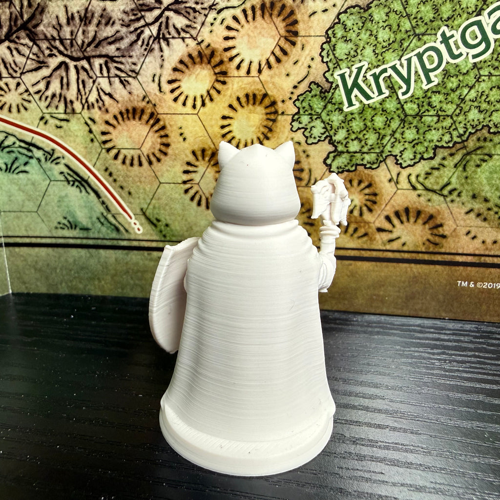 Cat Cleric Miniature | 2" Fantasy Cat Priest Mini | D&D Catfolk Cleric | Tabletop RPG Miniature | Healer Character Figure