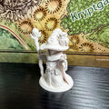 Cat Wizard Miniature | 2" Fantasy Cat Mage with Owl Familiar | D&D Catfolk Wizard | Tabletop RPG Miniature | Spellcaster Character Figure