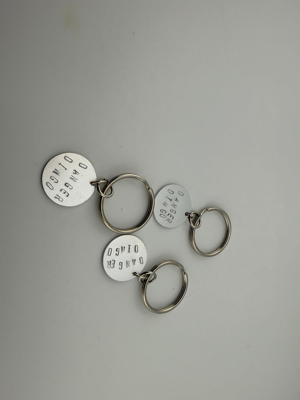 Danger Dingo Hand-Stamped Dog Tag Keychain