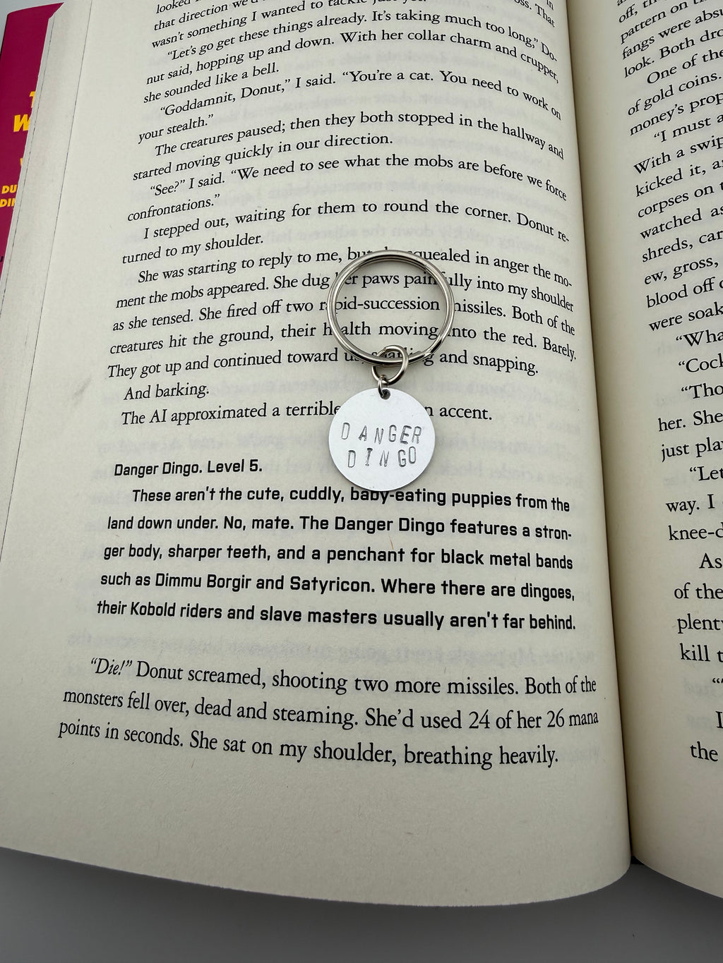 Danger Dingo Hand-Stamped Dog Tag Keychain