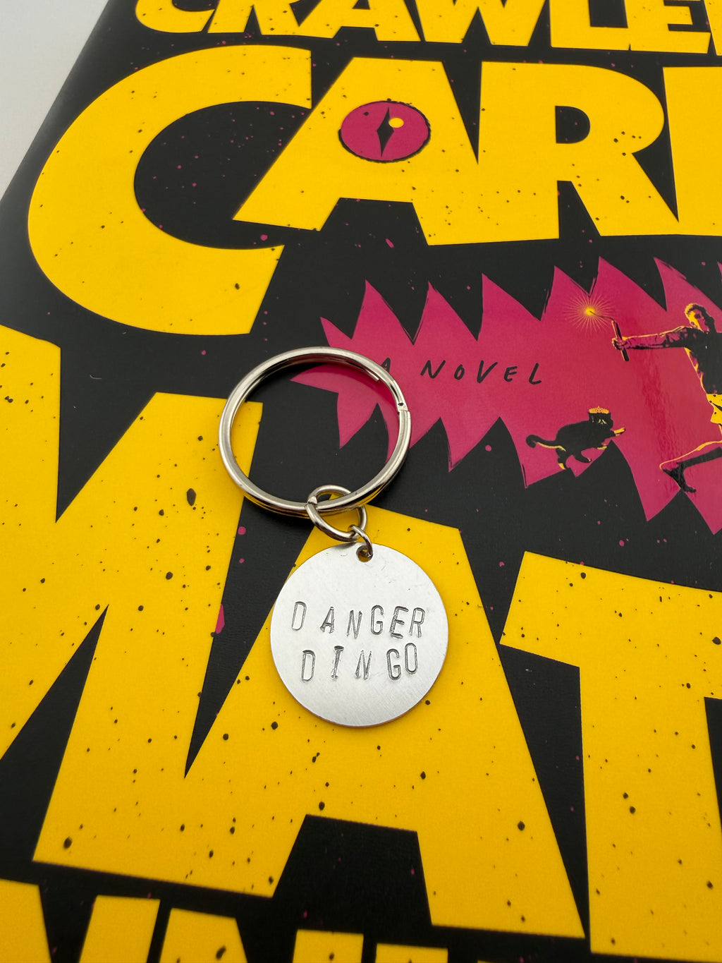 Danger Dingo Hand-Stamped Dog Tag Keychain