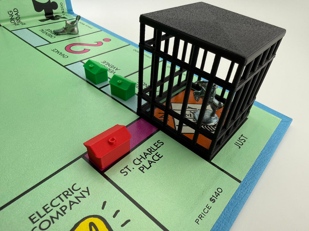 Monopoly Jail Cell Upgrade – 3D Printed Replacement Jail
