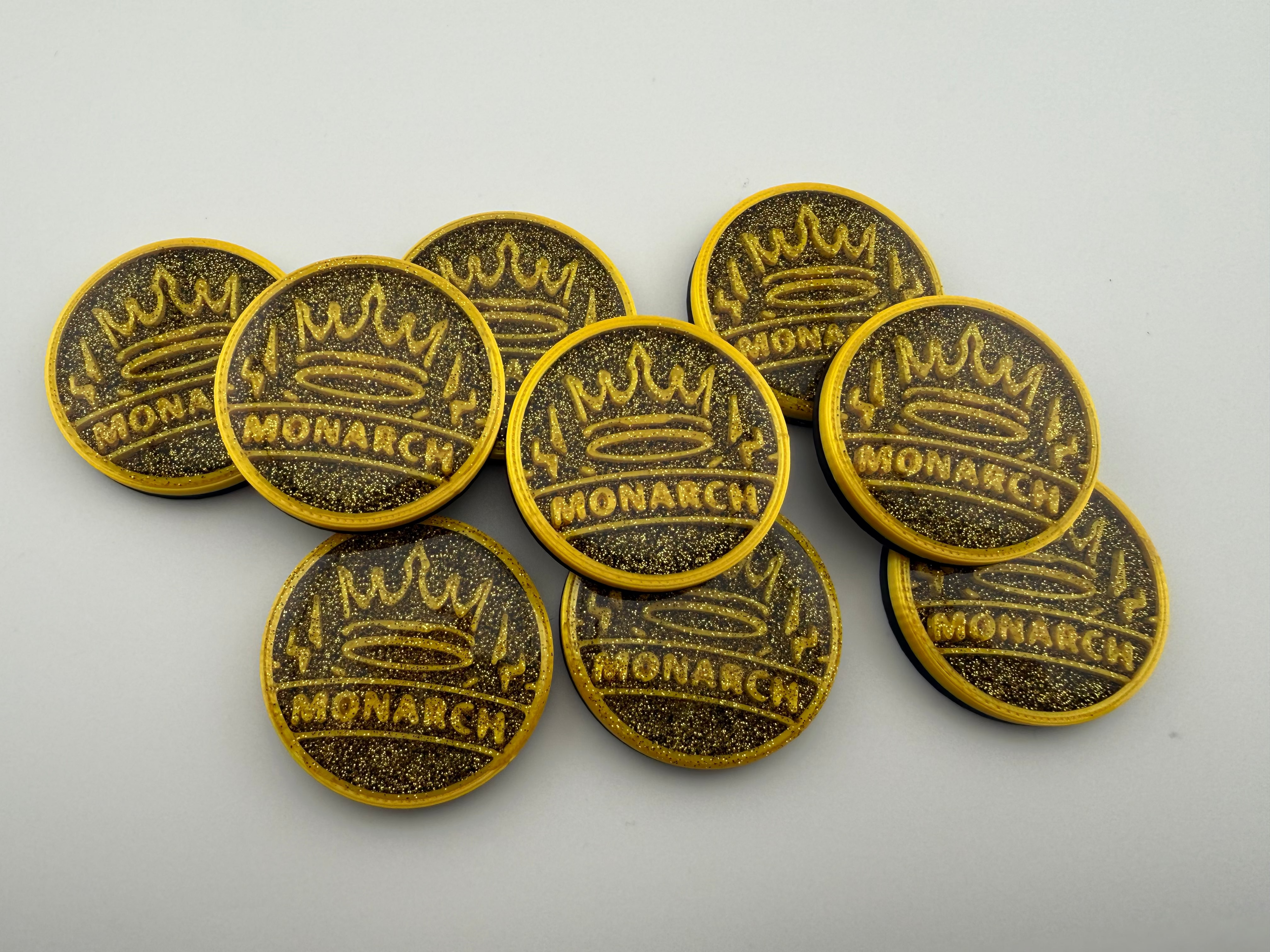 Oversized Monarch Token – 1.5" Glitter Edition 👑 Limited Run