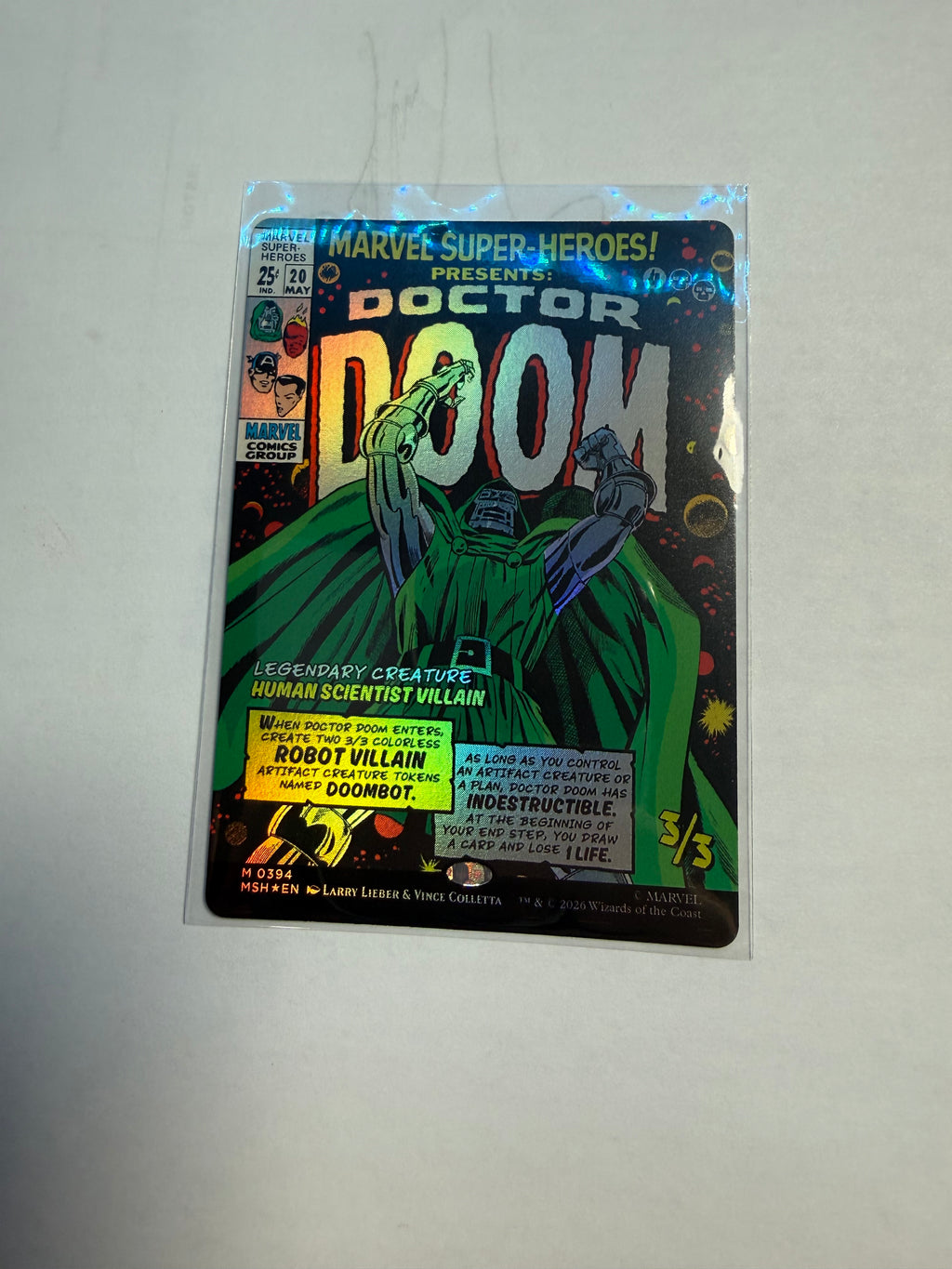 Magic The Gathering Marvel Super Heroes Borderless Foil Doctor Doom 0394 Card