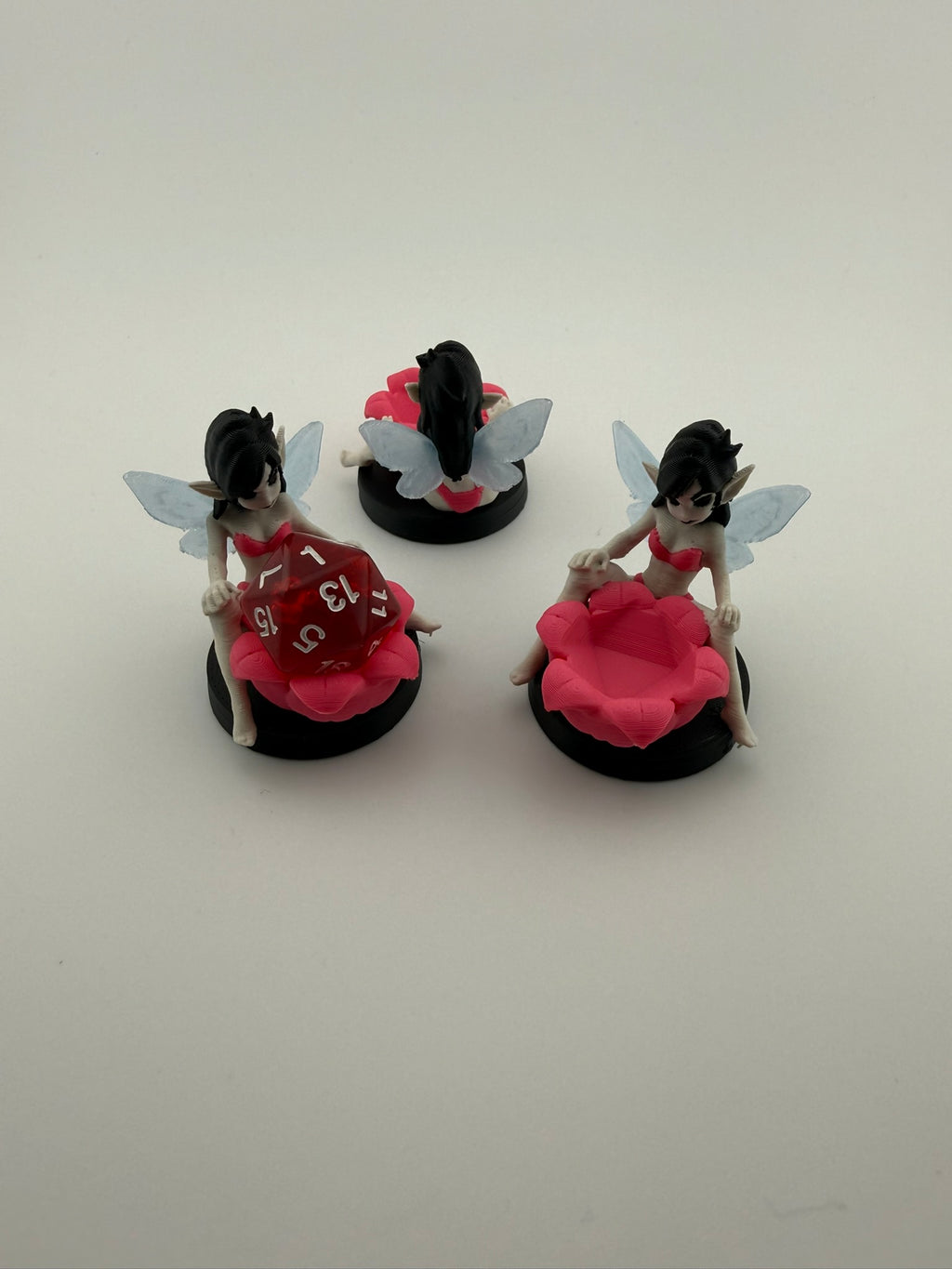 3D Printed Fairy D20 Dice Holder | Fae MTG Commander EDH Counter | Fantasy Dice Cradle