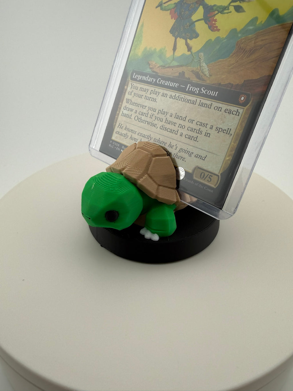3D Printed Themed Toploader Display Stand | MTG Commander Card Holder | Custom Trading Card Showcase | TCG Desk Display