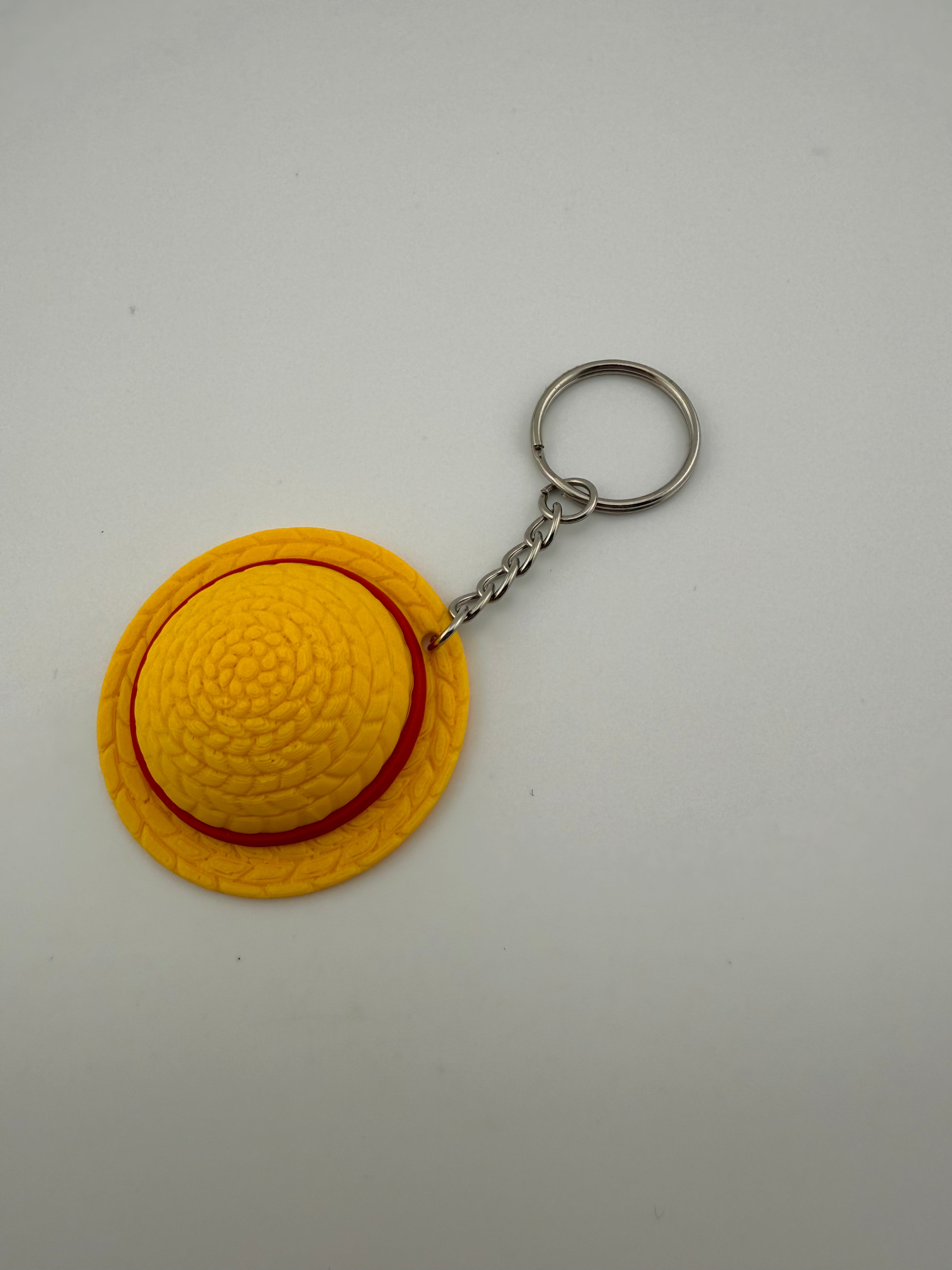 Luffy Straw Hat Keychain | One Piece Inspired 3D Printed Keychain | Anime Pirate Hat Bag Charm