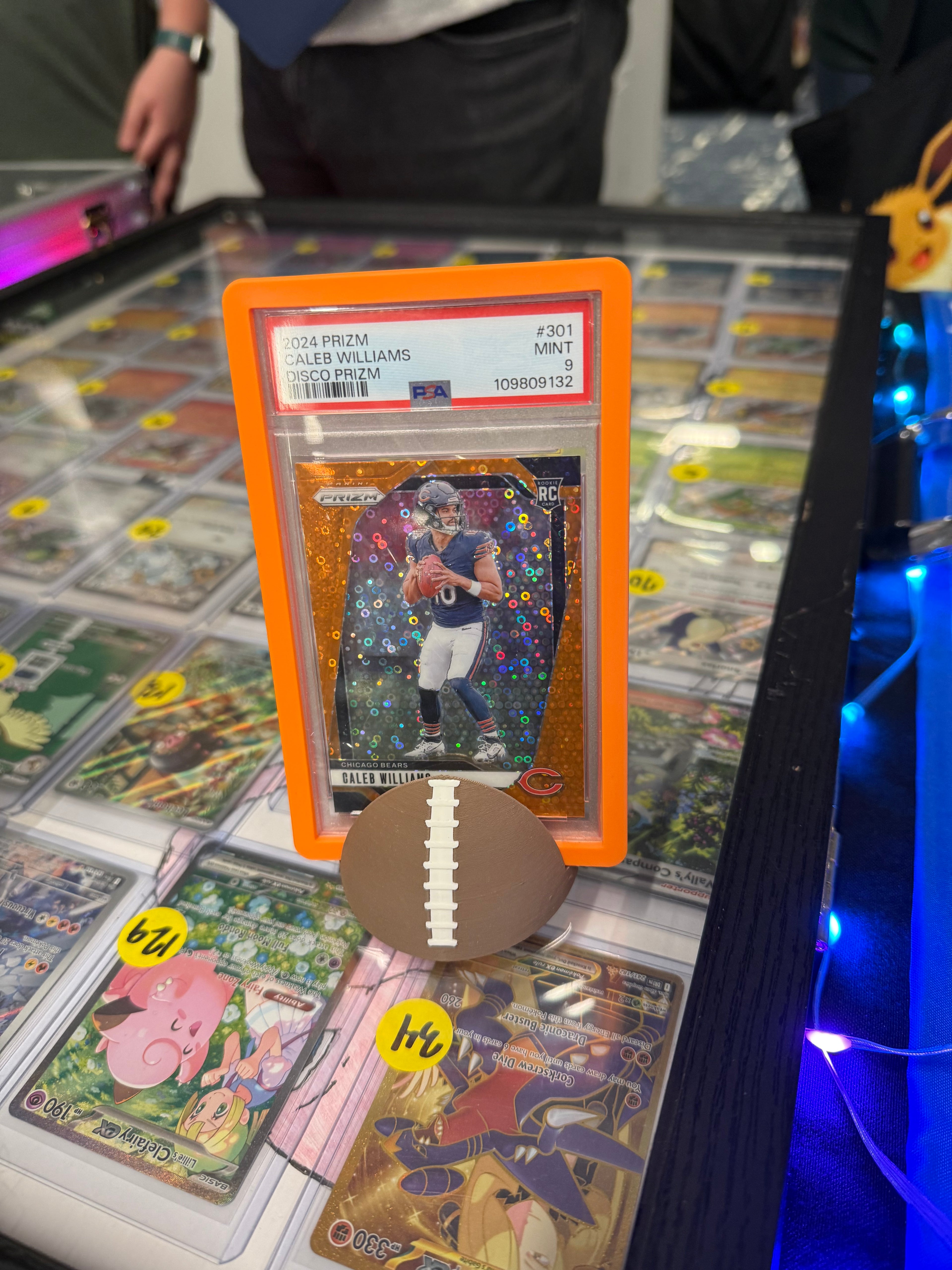 Football Card Display Stand – Slab or Top Loader Holder – Trading Card Holder