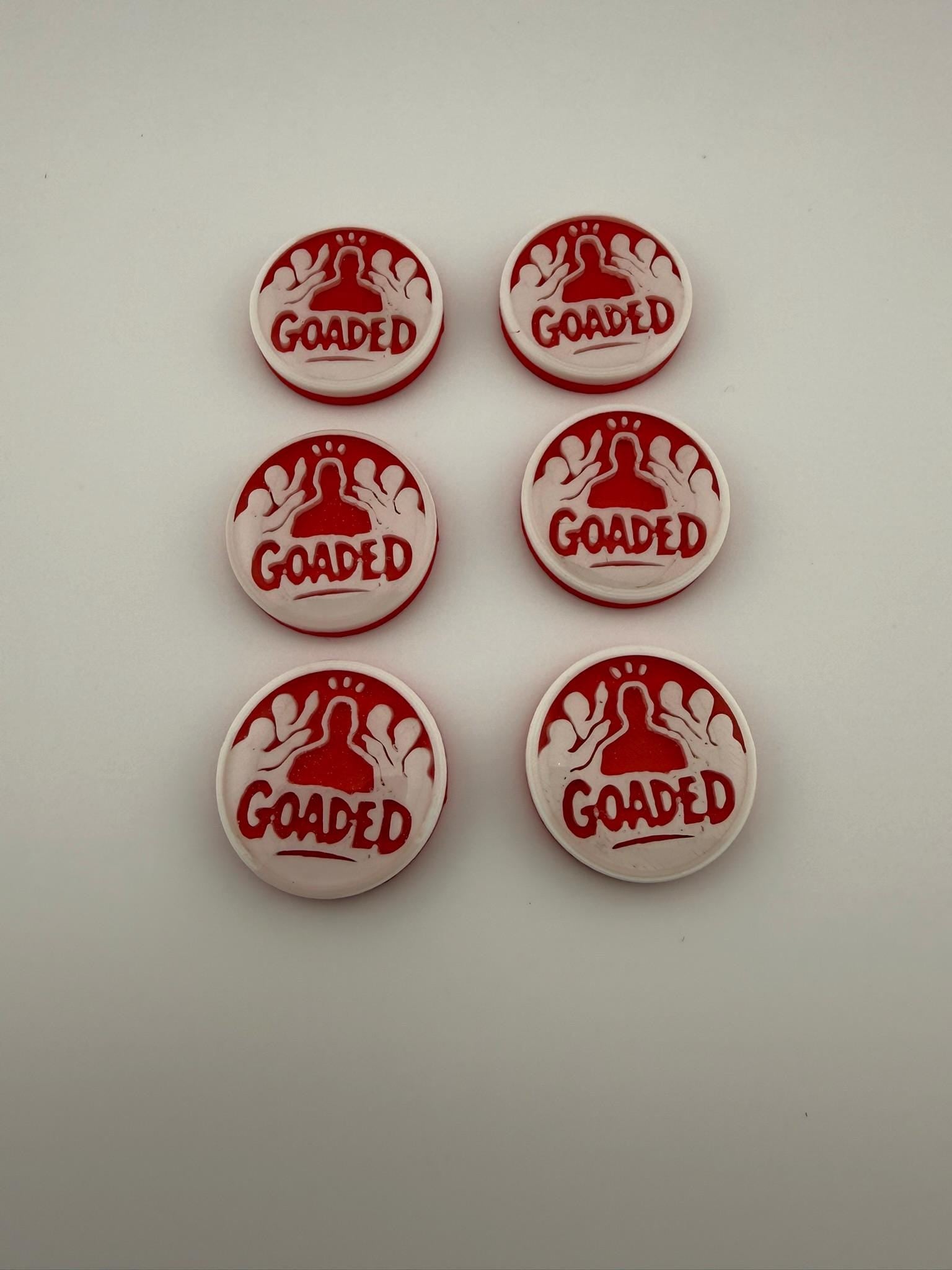 Goaded Counters – Magic the Gathering | MTG Goad Token | Commander / EDH Accessory - Set of 6
