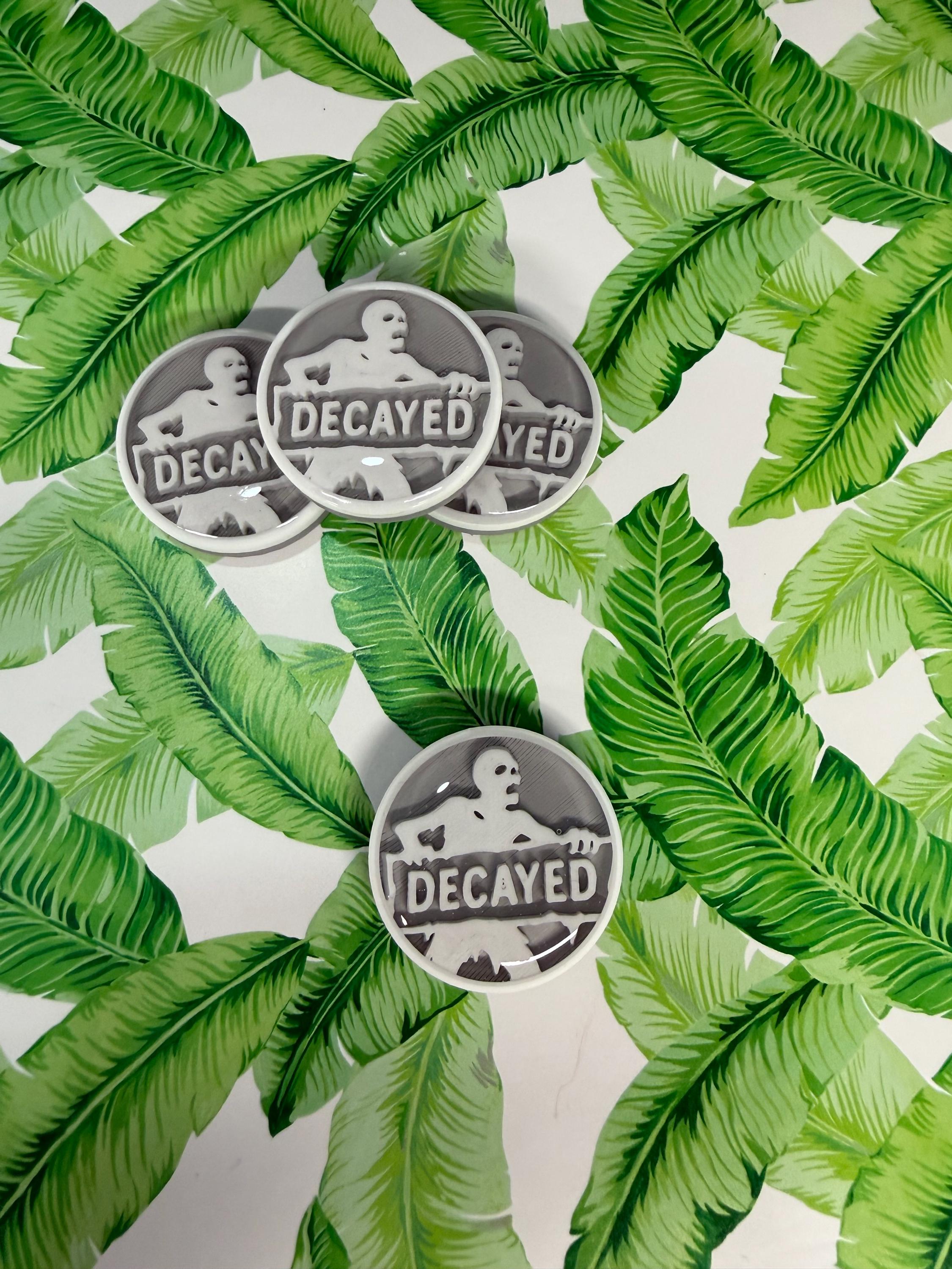 Magic the Gathering Decayed Token | MTG Zombie Ability Counter | Decayed Marker | Commander EDH Tabletop Accessory