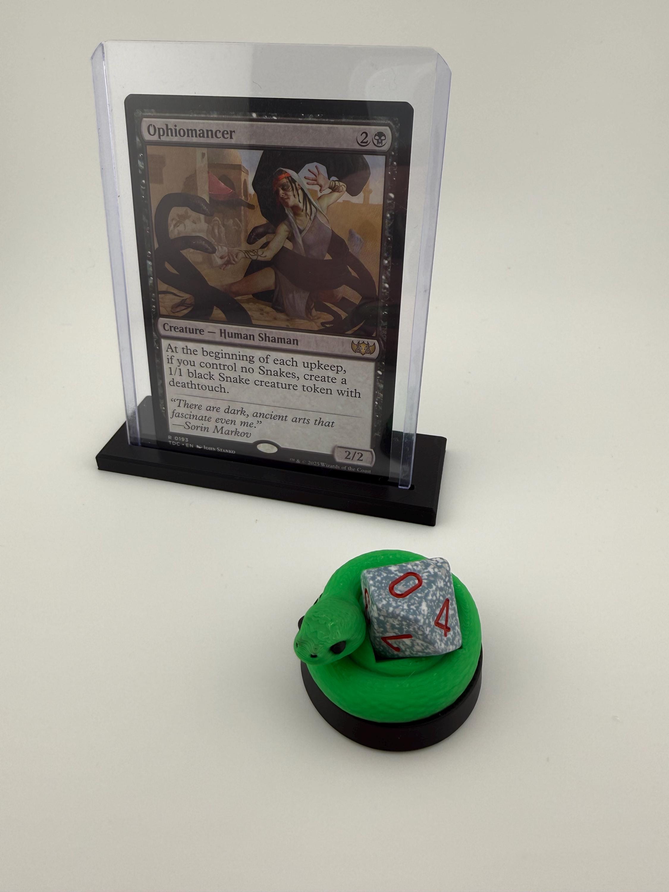 3D Printed Snake Token Dice Holder - Poison Counter – MTG Commander Accessory