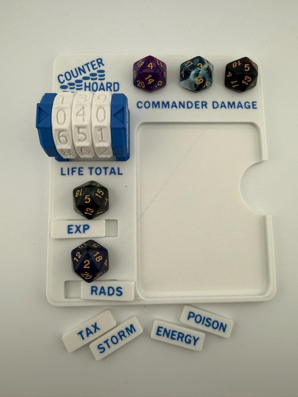 Modular MTG Commander Plate – Life Counter & Game State Tray