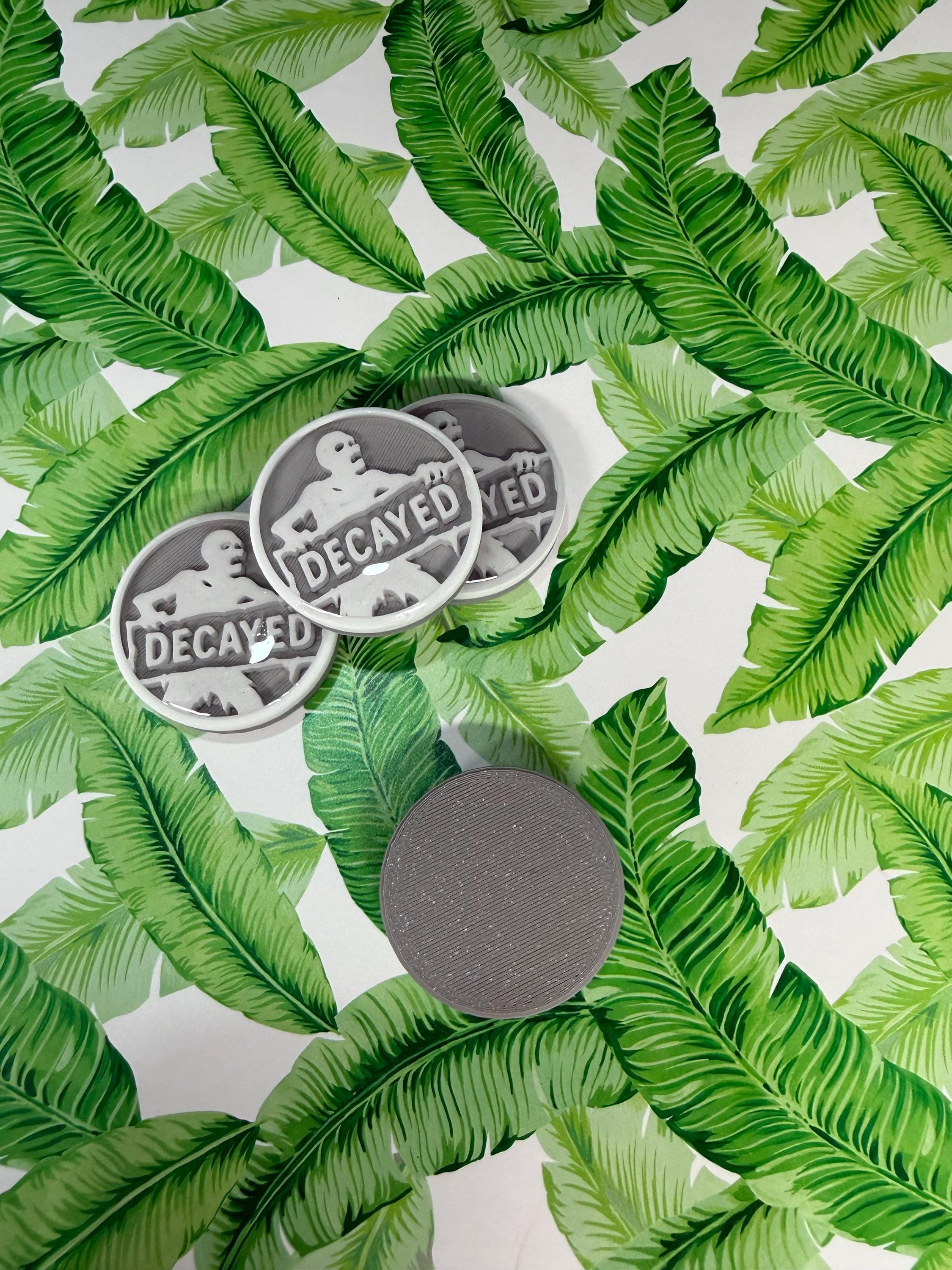 Magic the Gathering Decayed Token | MTG Zombie Ability Counter | Decayed Marker | Commander EDH Tabletop Accessory